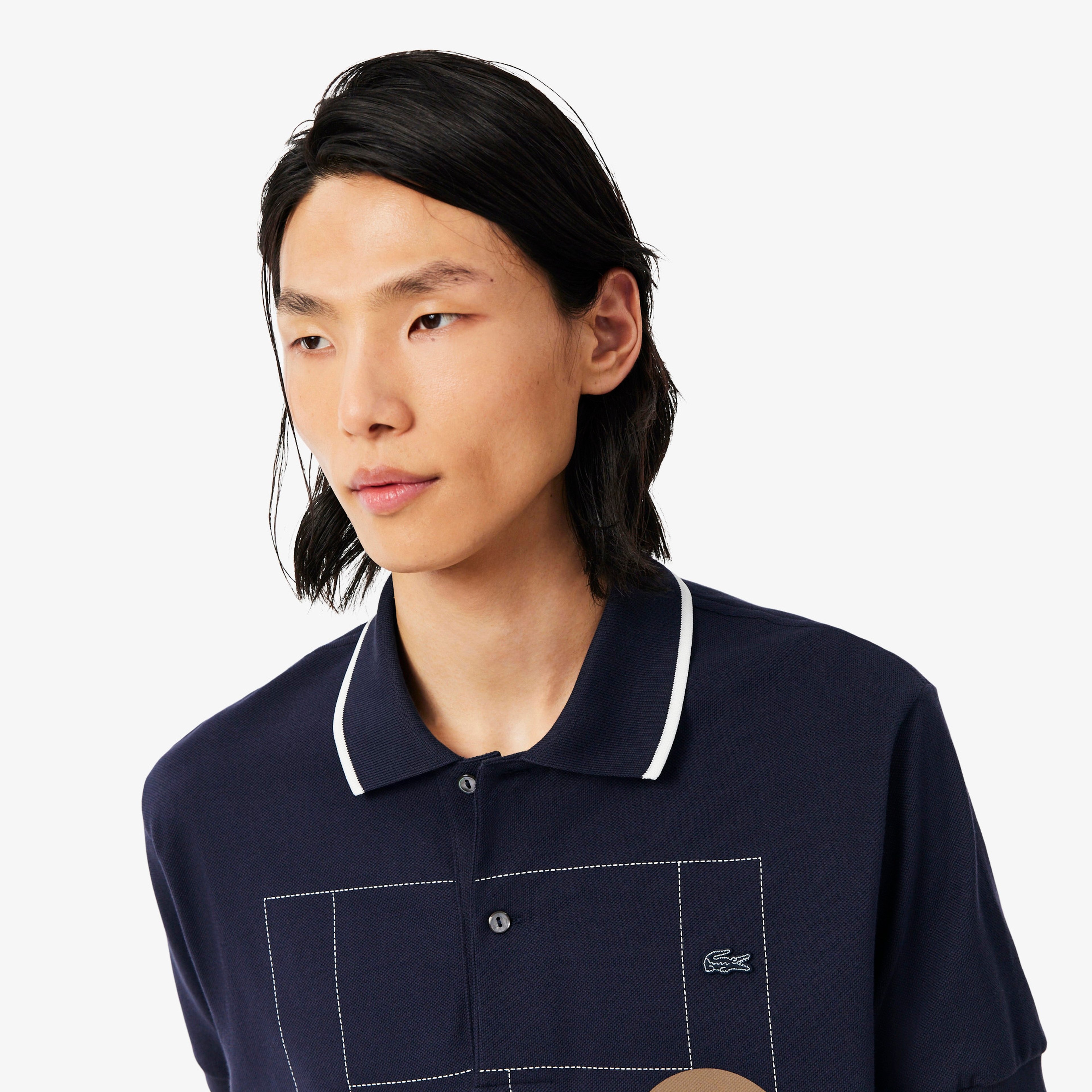Erkek Classic Fit Baskılı Lacivert Polo Erkek Classic Fit Baskılı Lacivert Polo