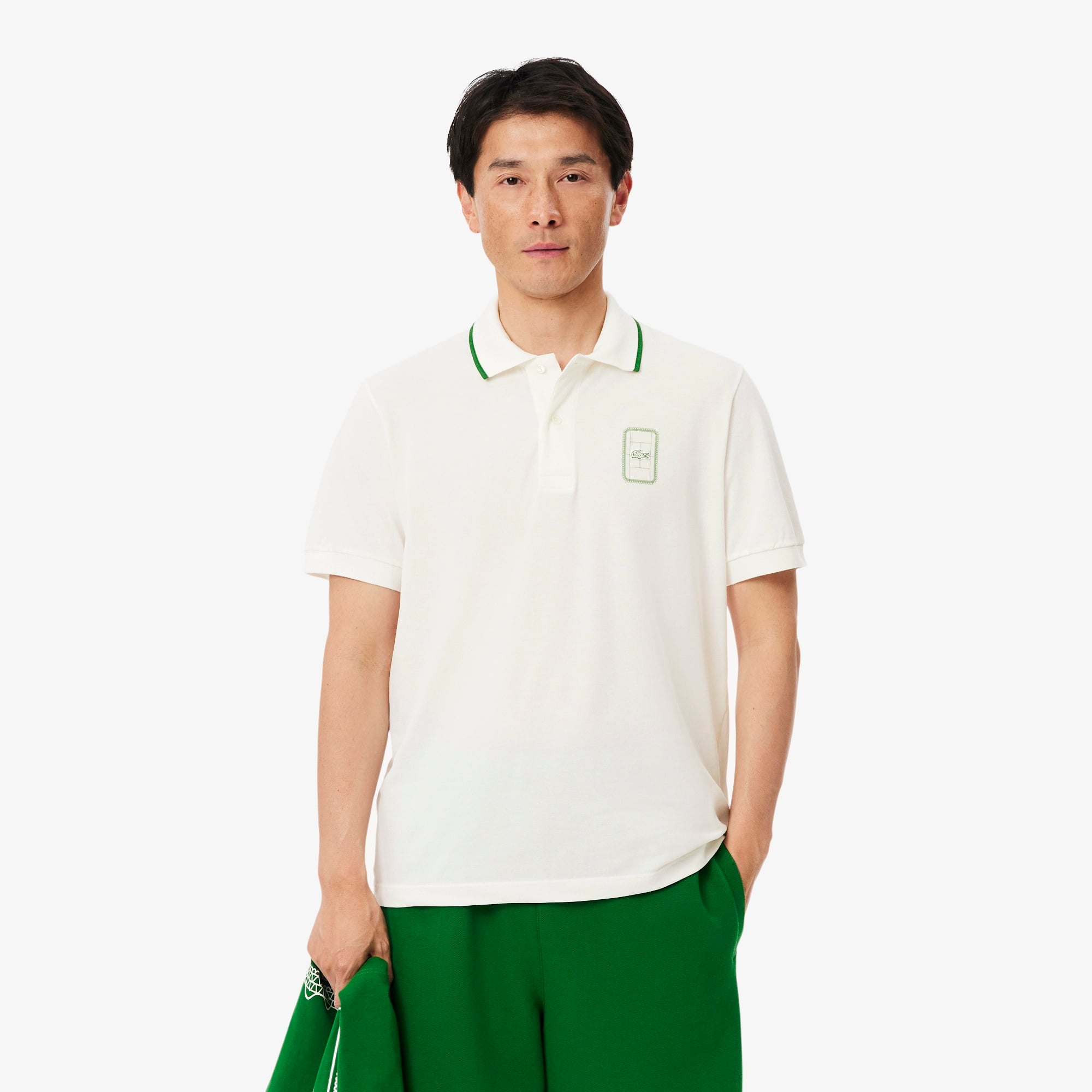 Erkek Classic Fit Beyaz Polo