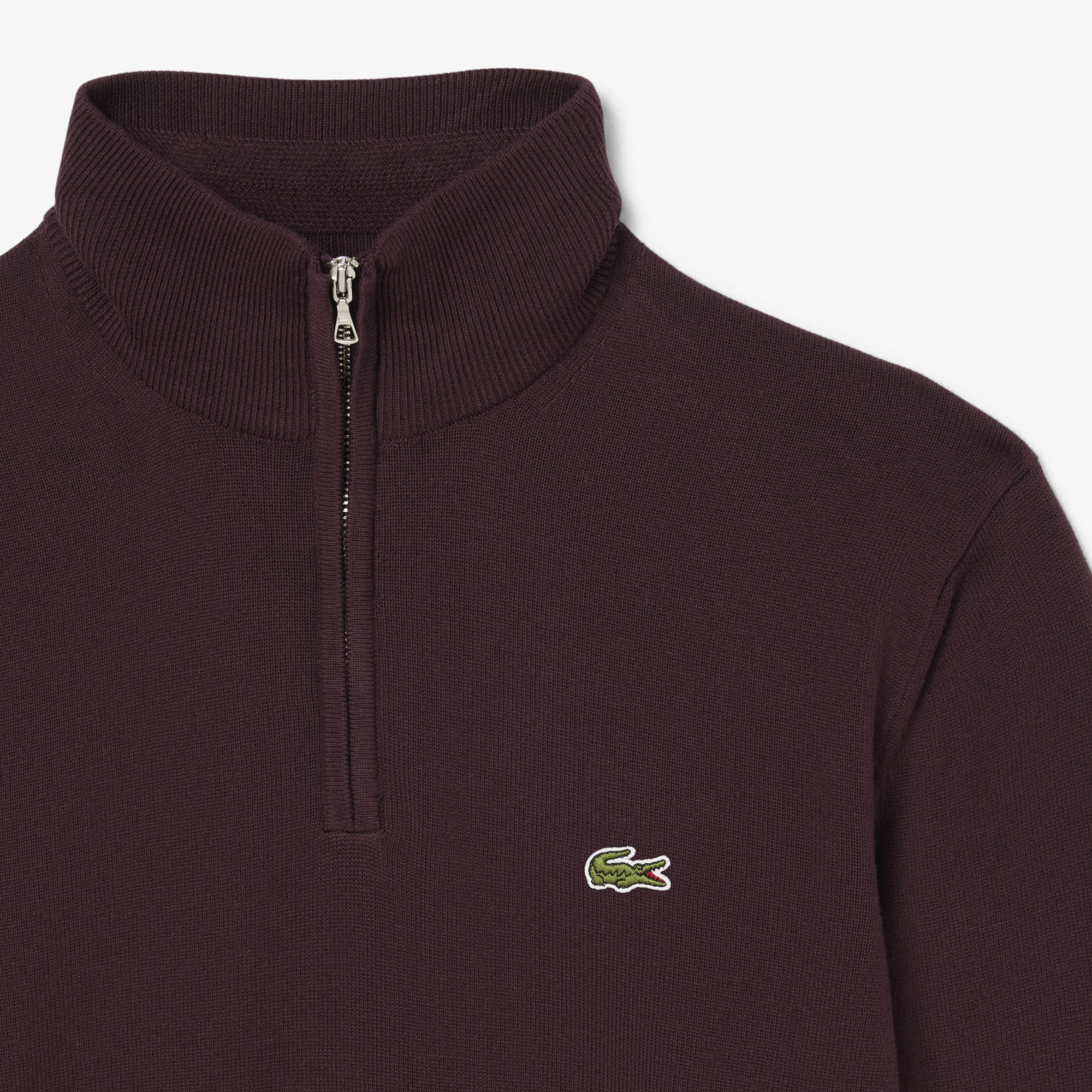 Erkek Regular Fit Yarım Fermuarlı Bordo Kazak Erkek Regular Fit Yarım Fermuarlı Bordo Kazak