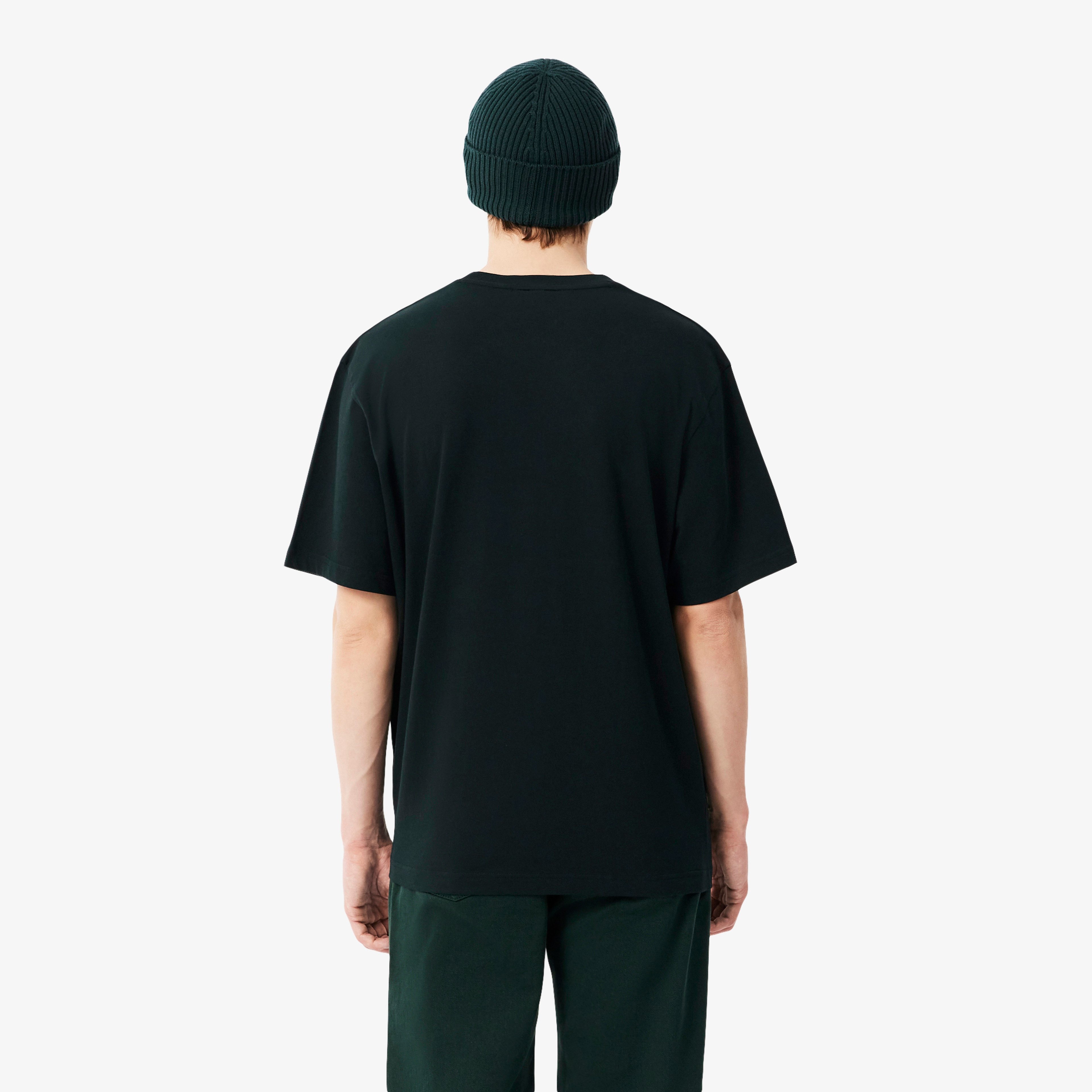 Erkek Classic Fit Bisiklet Yaka Koyu Yeşil T-Shirt Erkek Classic Fit Bisiklet Yaka Koyu Yeşil T-Shirt