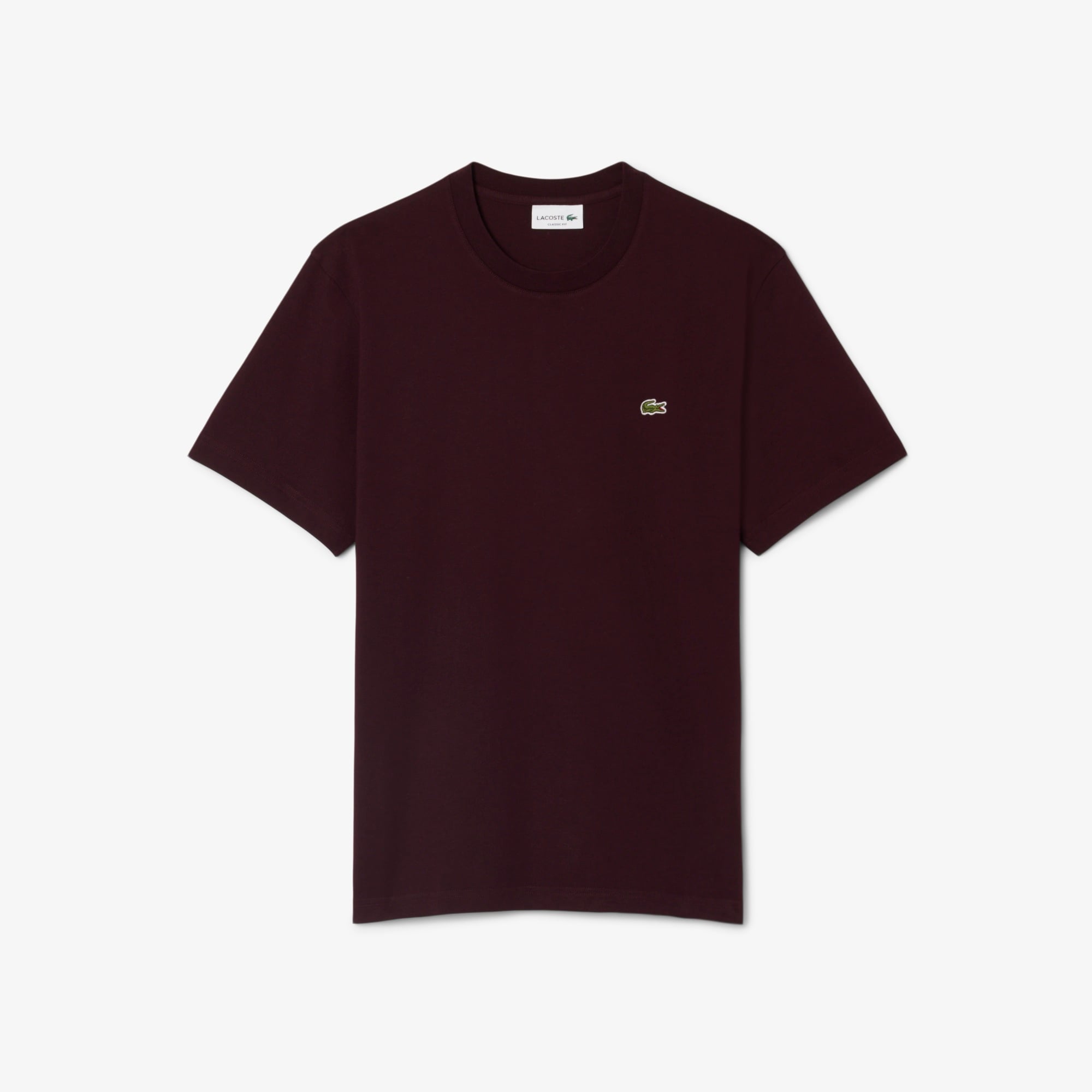 Erkek Classic Fit Bisiklet Yaka Bordo T-Shirt