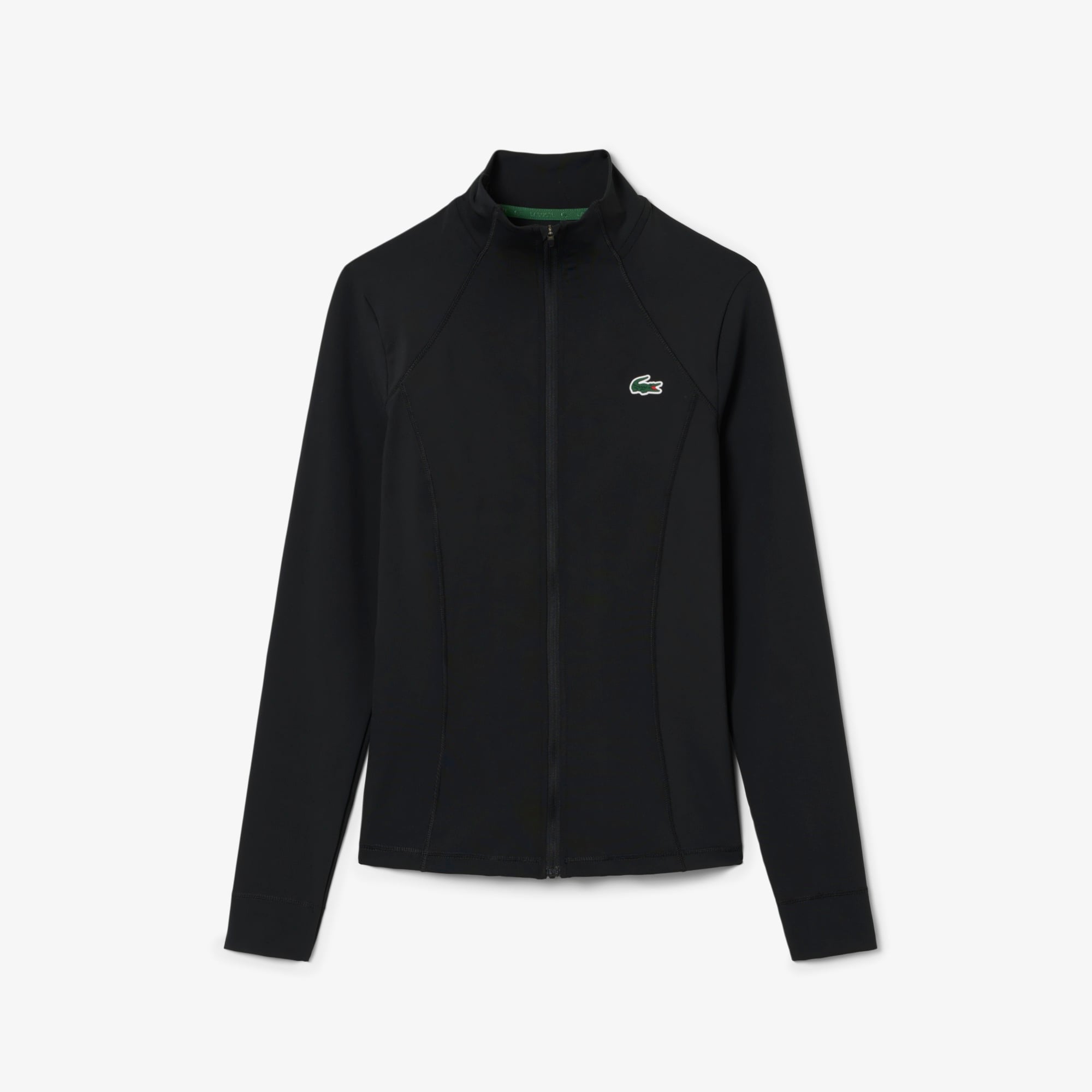 Kadın Slim Fit Fermuarlı Siyah Sweatshirt