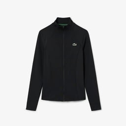 Kadın Slim Fit Fermuarlı Siyah Sweatshirt Siyah
