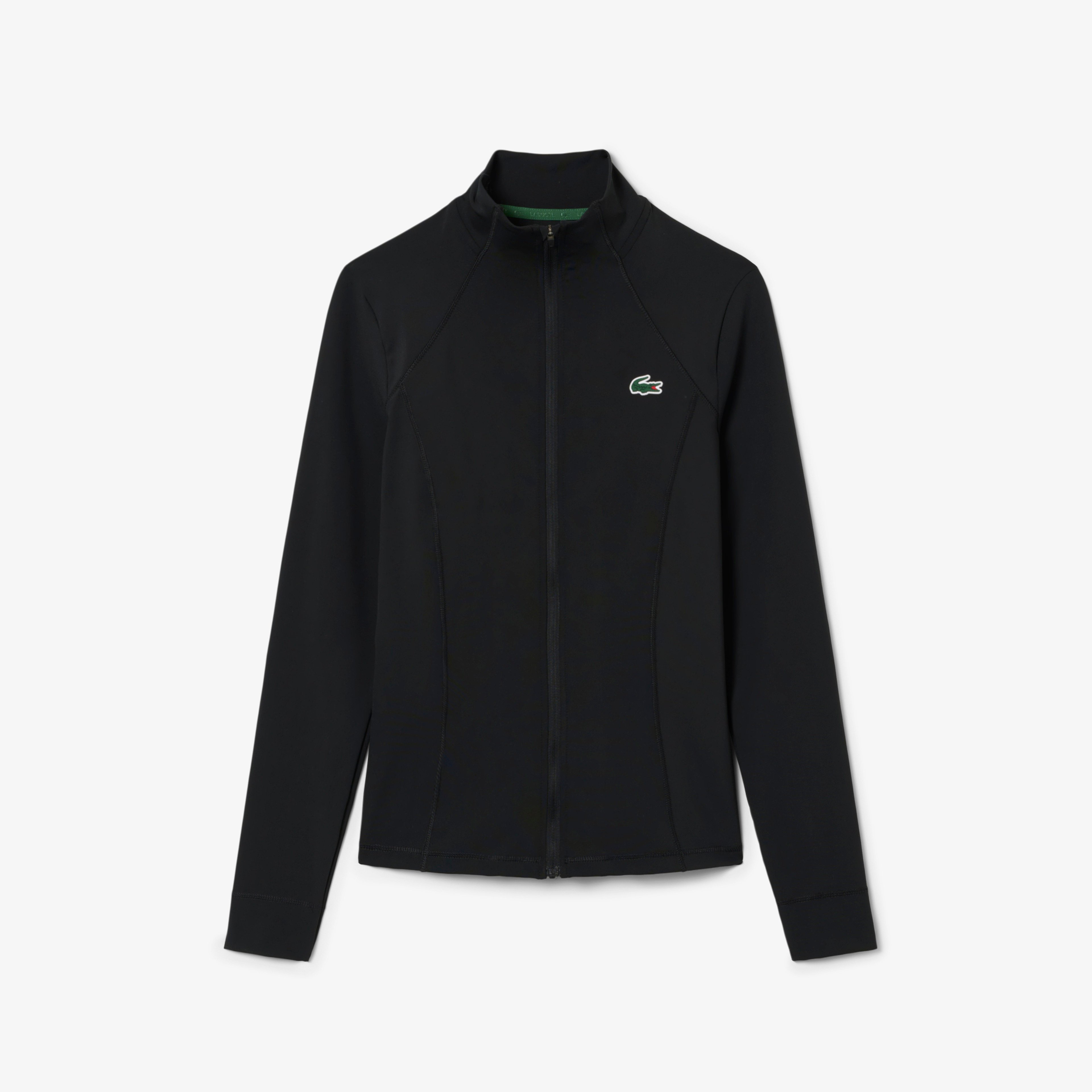 Kadın Slim Fit Fermuarlı Siyah Sweatshirt Kadın Slim Fit Fermuarlı Siyah Sweatshirt