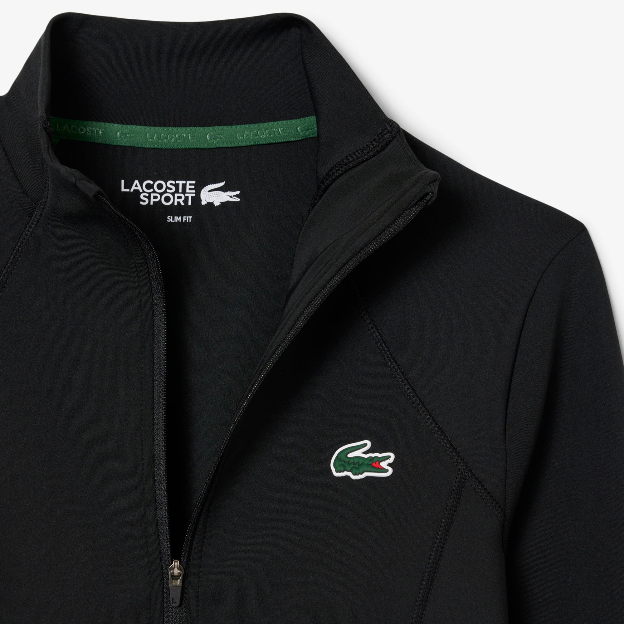 Kadın Slim Fit Fermuarlı Siyah Sweatshirt