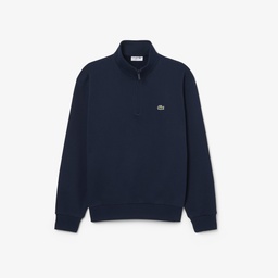 Erkek Classic Fit Yarım Fermuarlı Lacivert Sweatshirt Lacivert