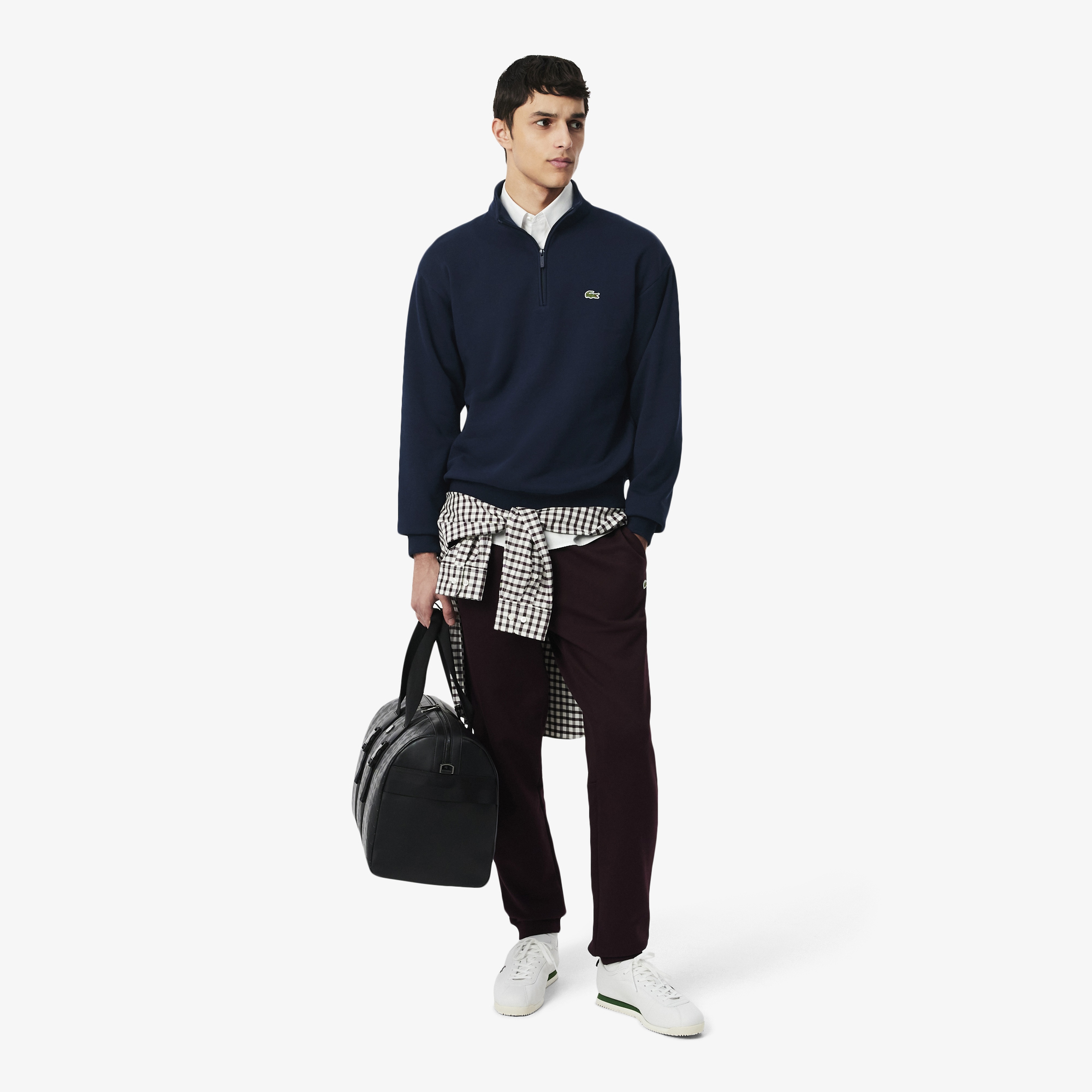 Erkek Classic Fit Yarım Fermuarlı Lacivert Sweatshirt Erkek Classic Fit Yarım Fermuarlı Lacivert Sweatshirt
