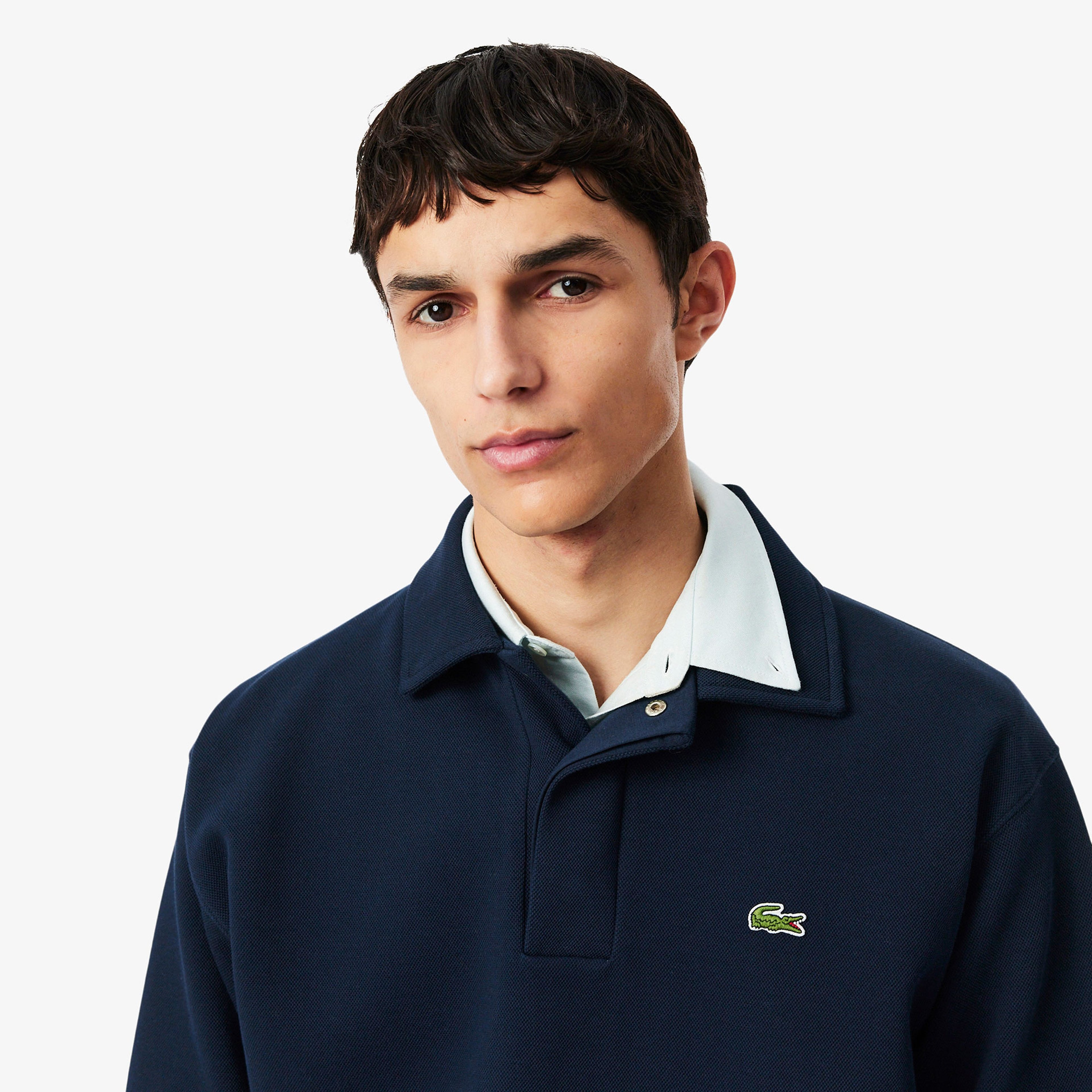 Erkek Classic Fit Polo Yaka Lacivert Sweatshirt Erkek Classic Fit Polo Yaka Lacivert Sweatshirt