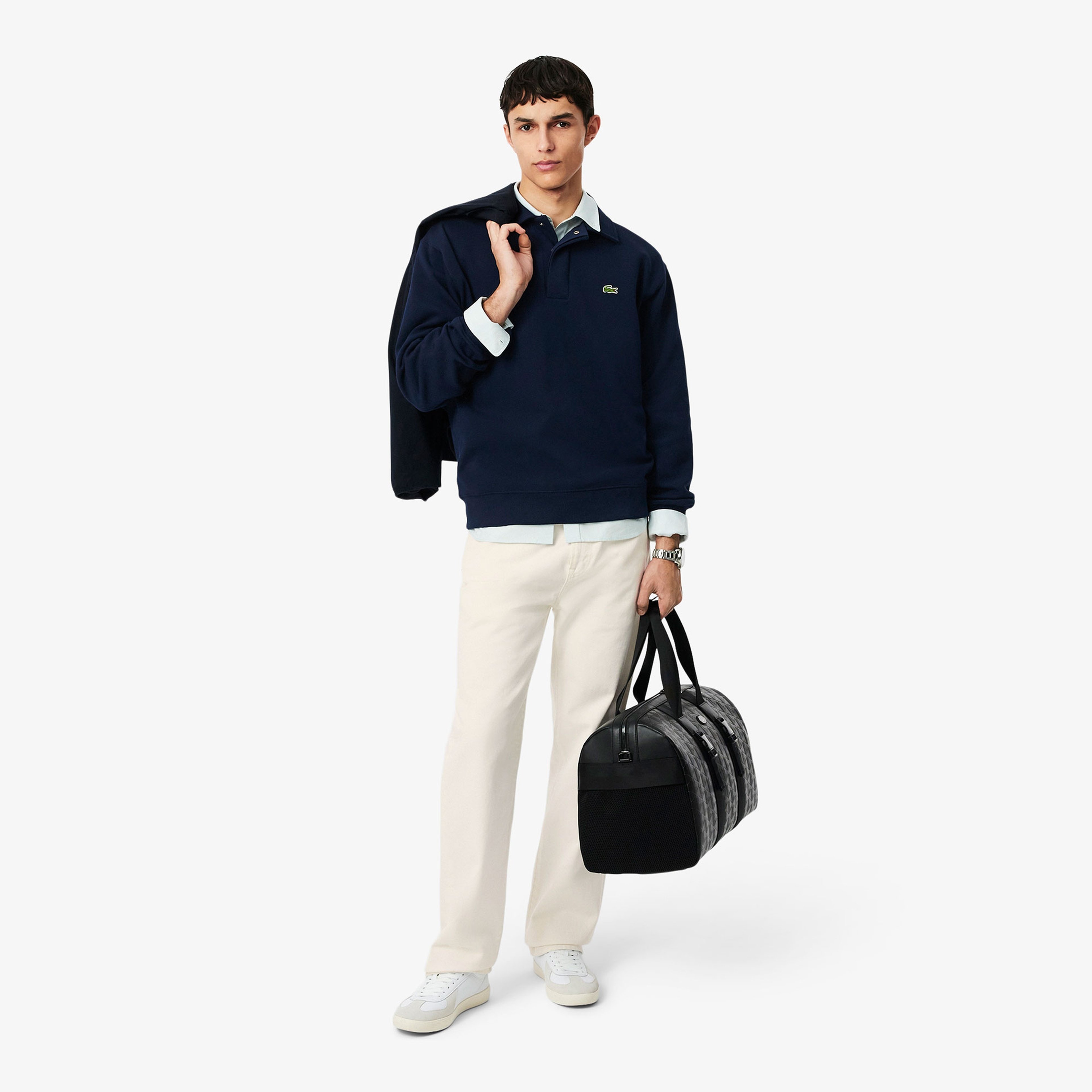 Erkek Classic Fit Polo Yaka Lacivert Sweatshirt Erkek Classic Fit Polo Yaka Lacivert Sweatshirt