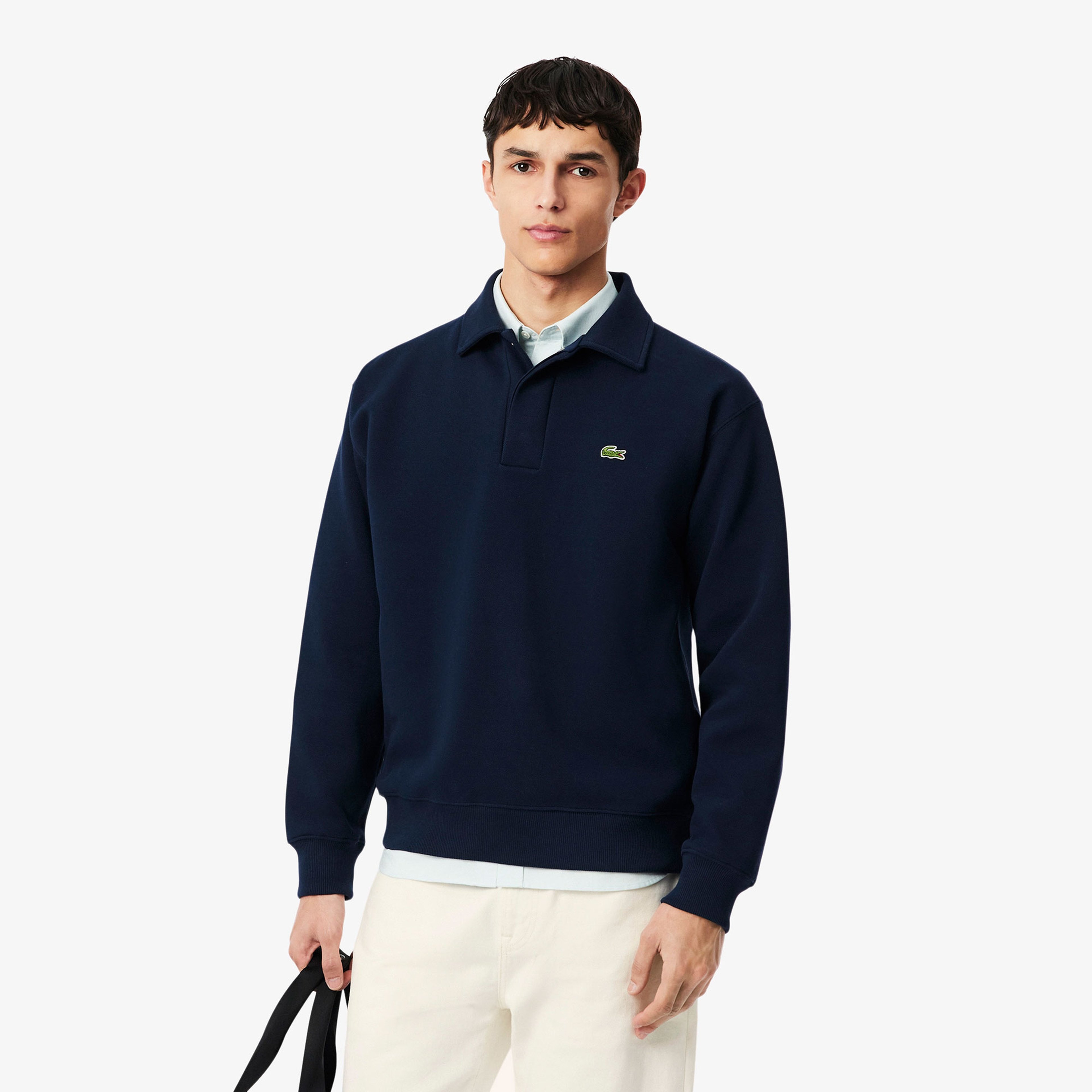 Erkek Classic Fit Polo Yaka Lacivert Sweatshirt Erkek Classic Fit Polo Yaka Lacivert Sweatshirt