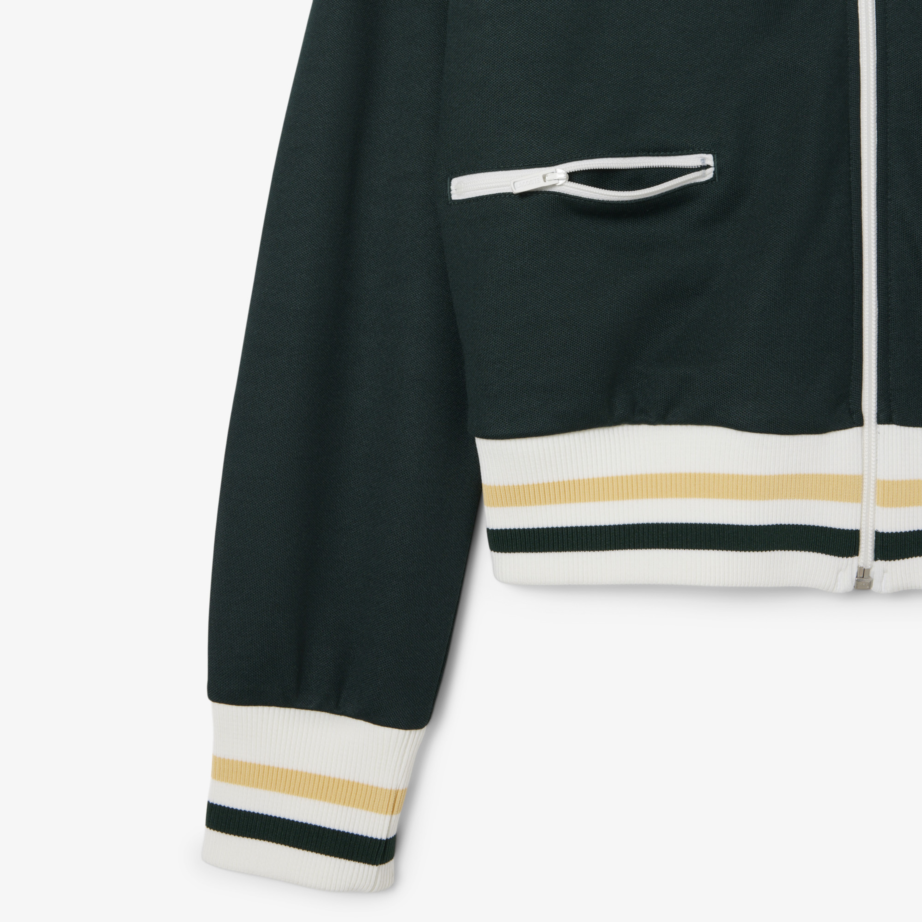 Kadın Regular Fit Fermuarlı Renk Bloklu Koyu Yeşil Sweatshirt Kadın Regular Fit Fermuarlı Renk Bloklu Koyu Yeşil Sweatshirt