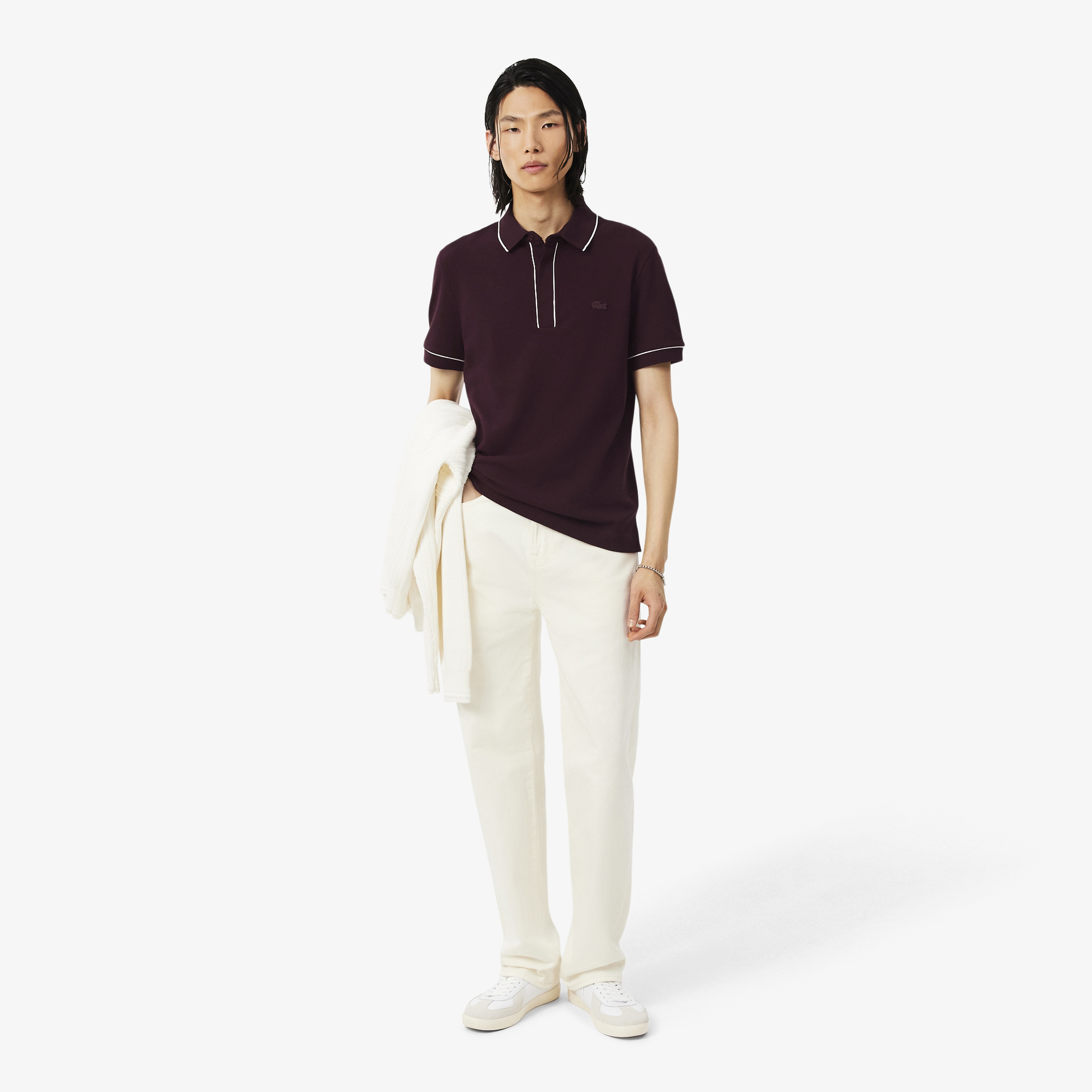 Erkek Regular Fit Organik Pamuk Bordo Paris Polo