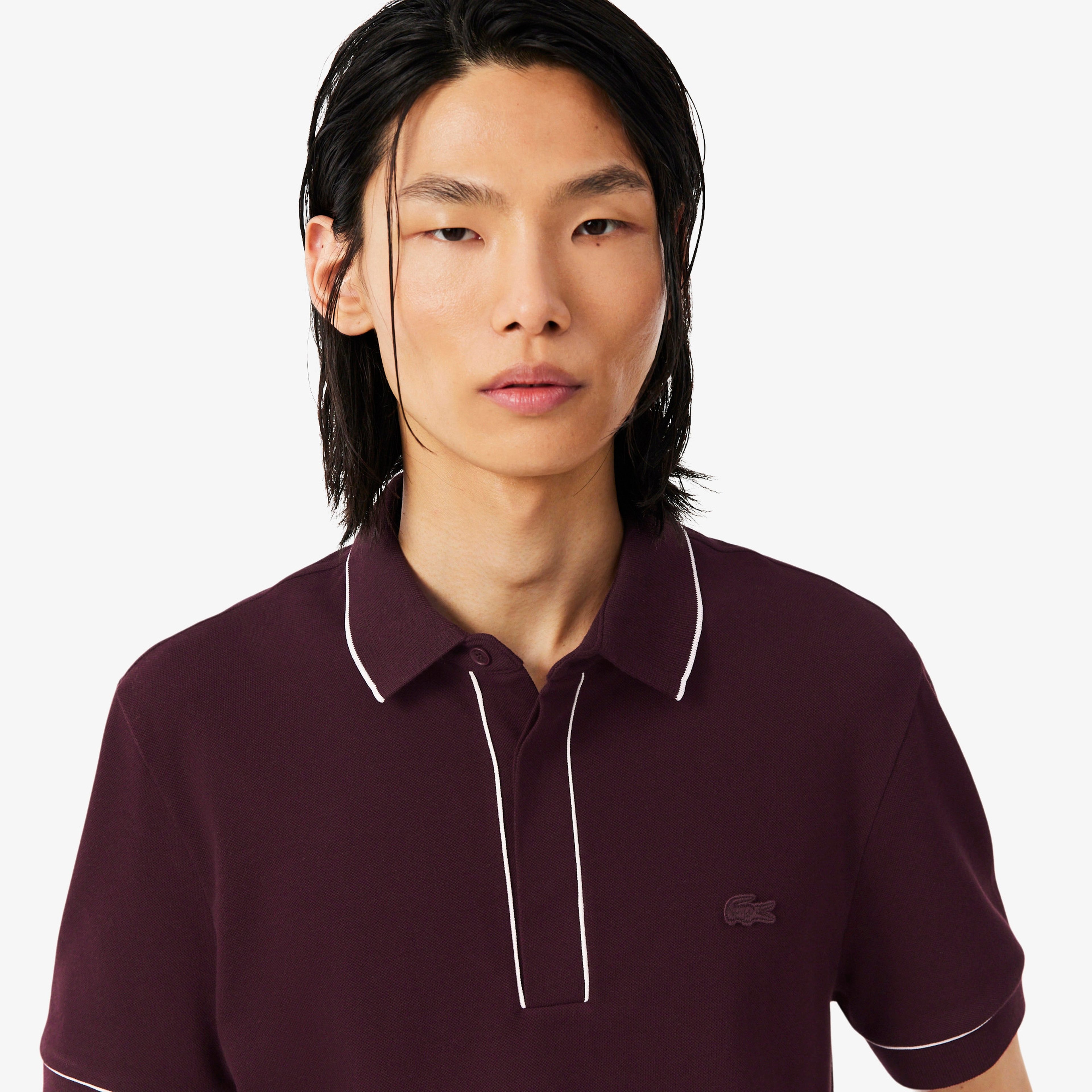 Erkek Regular Fit Organik Pamuk Bordo Paris Polo