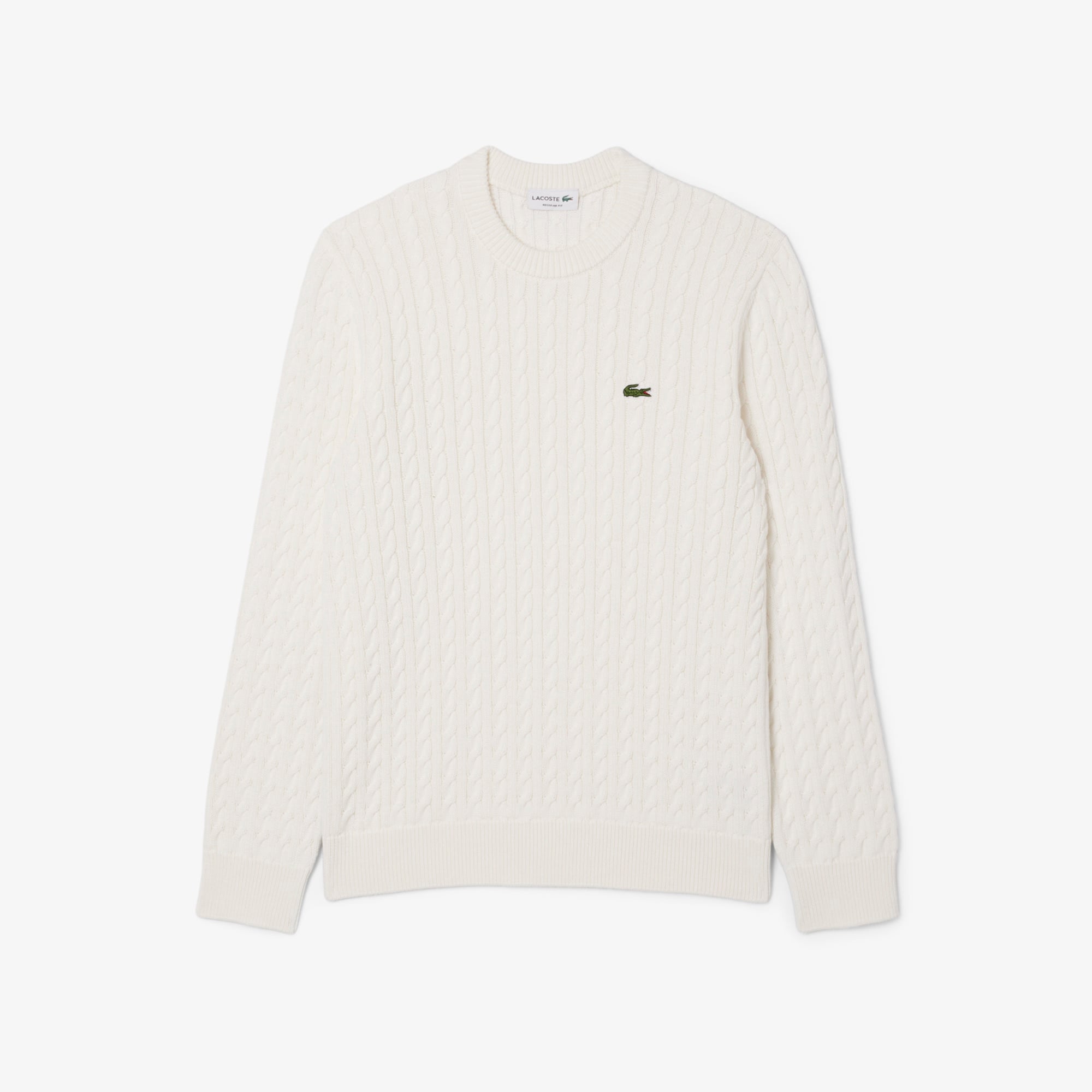 Erkek Regular Fit Bisiklet Yaka Krem Kazak
