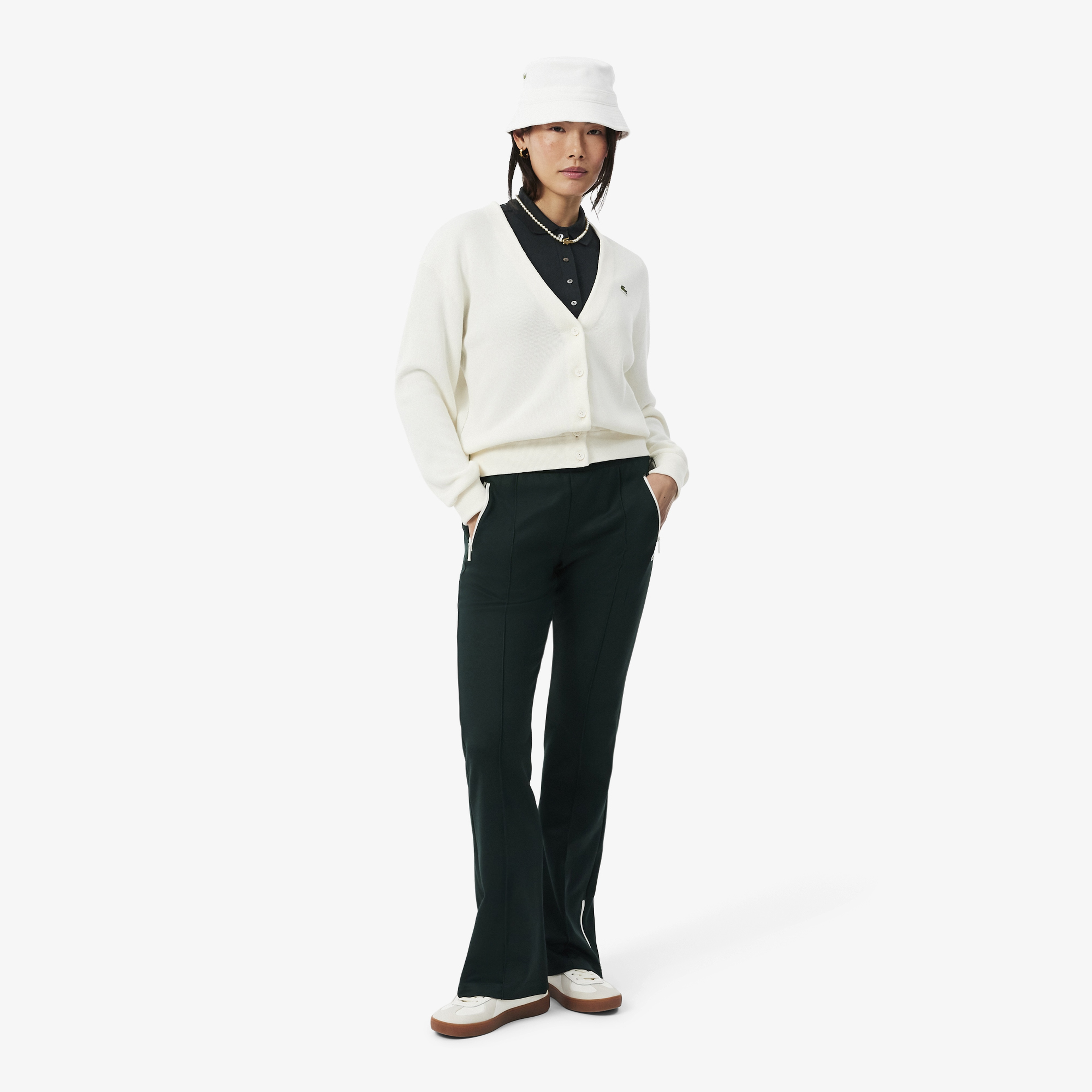 L.12.D Kadın Slim Fit Uzun Kollu Koyu Yeşil Polo L.12.D Kadın Slim Fit Uzun Kollu Koyu Yeşil Polo