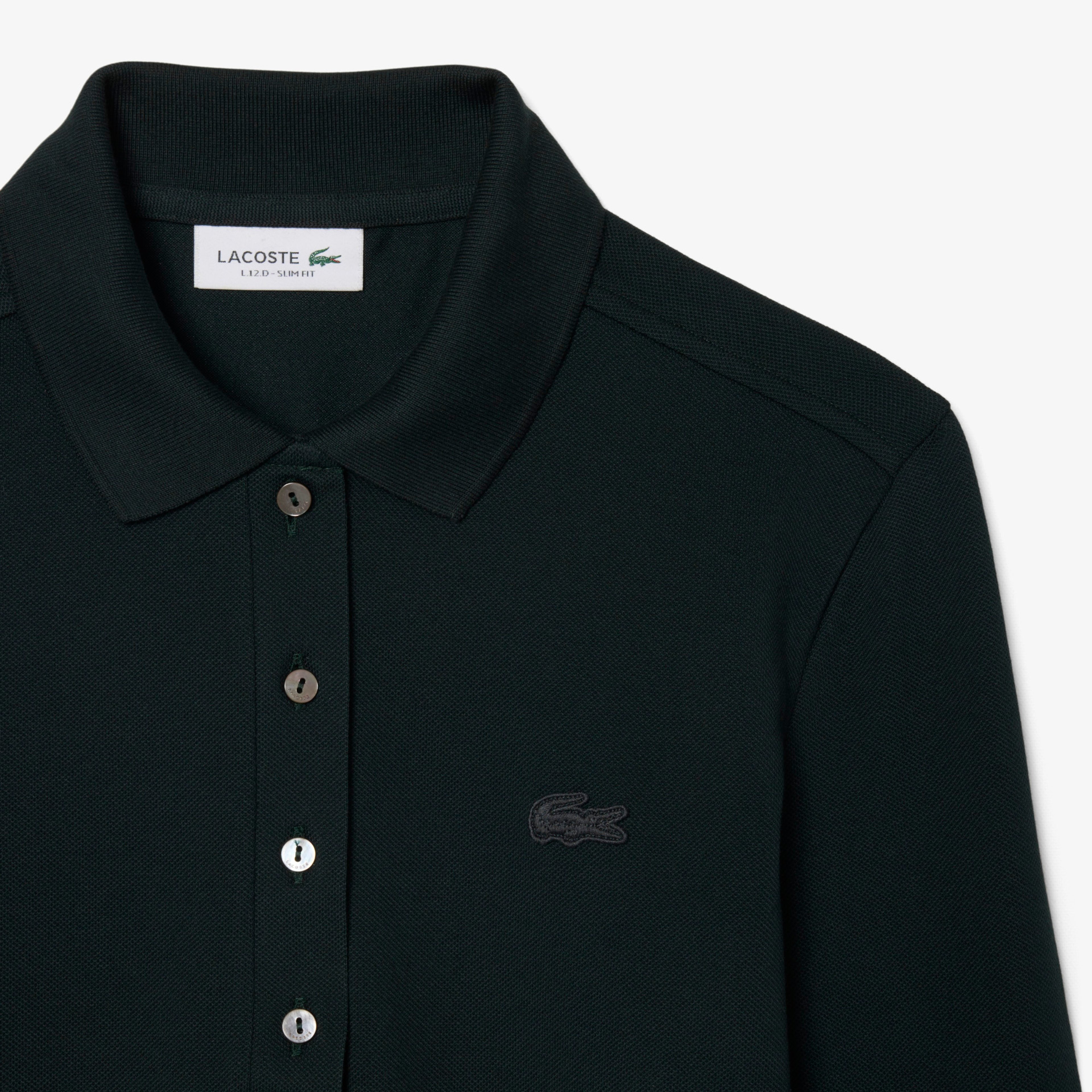 L.12.D Kadın Slim Fit Uzun Kollu Koyu Yeşil Polo L.12.D Kadın Slim Fit Uzun Kollu Koyu Yeşil Polo
