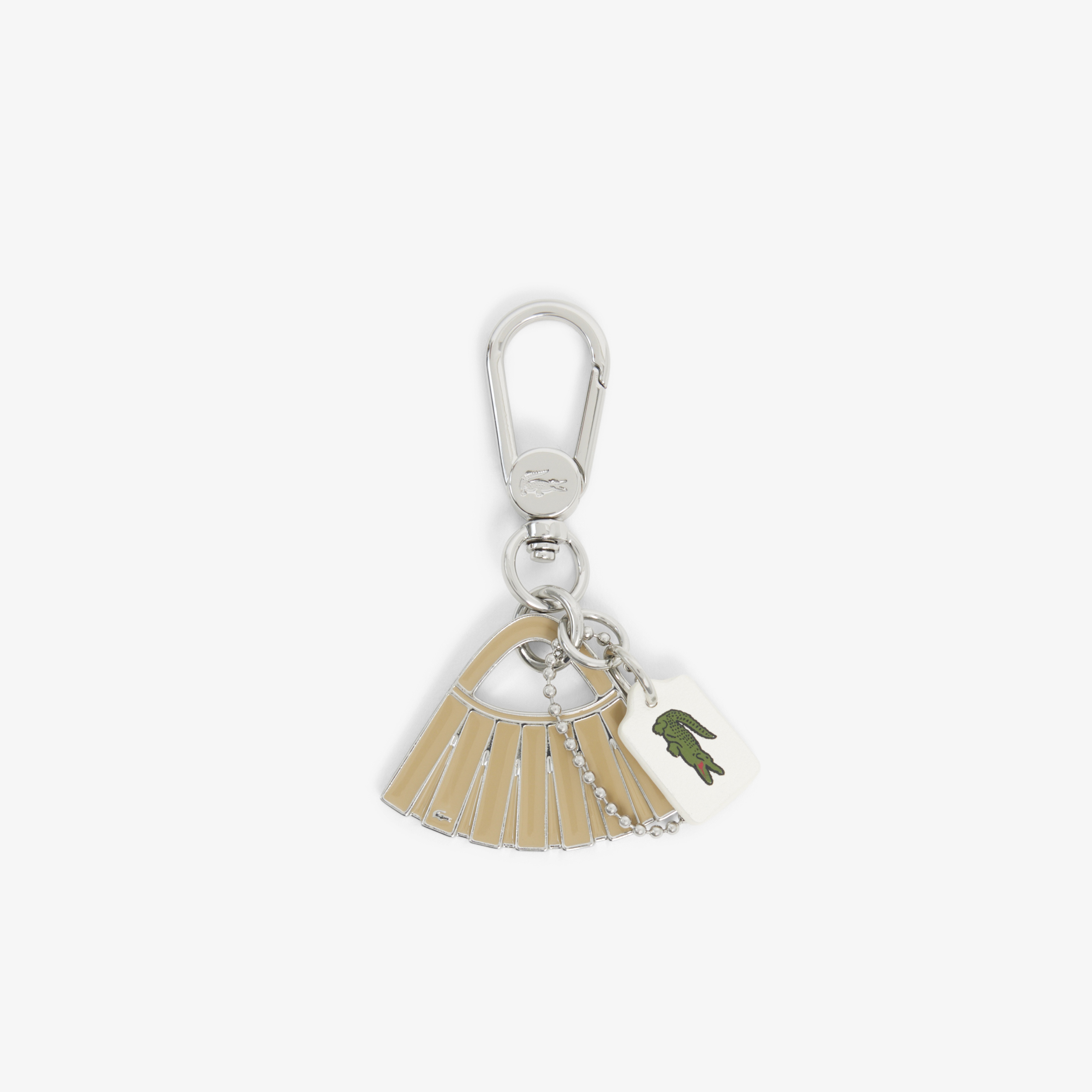 L Charms Unisex Bej Anahtarlık
