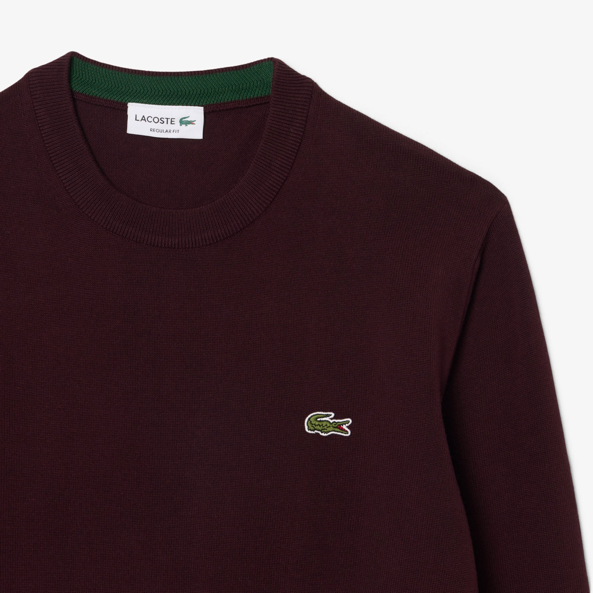 Erkek Regular Fit Bisiklet Yaka Bordo Kazak