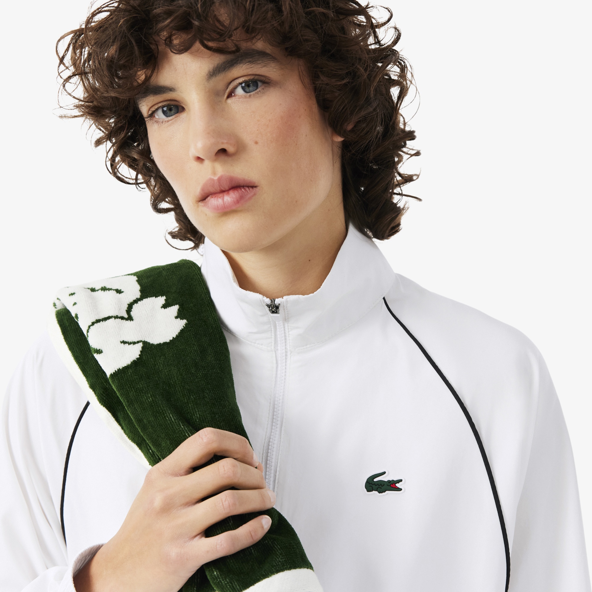 SPORT Kadın Relaxed Fit Dik Yaka Beyaz Ceket