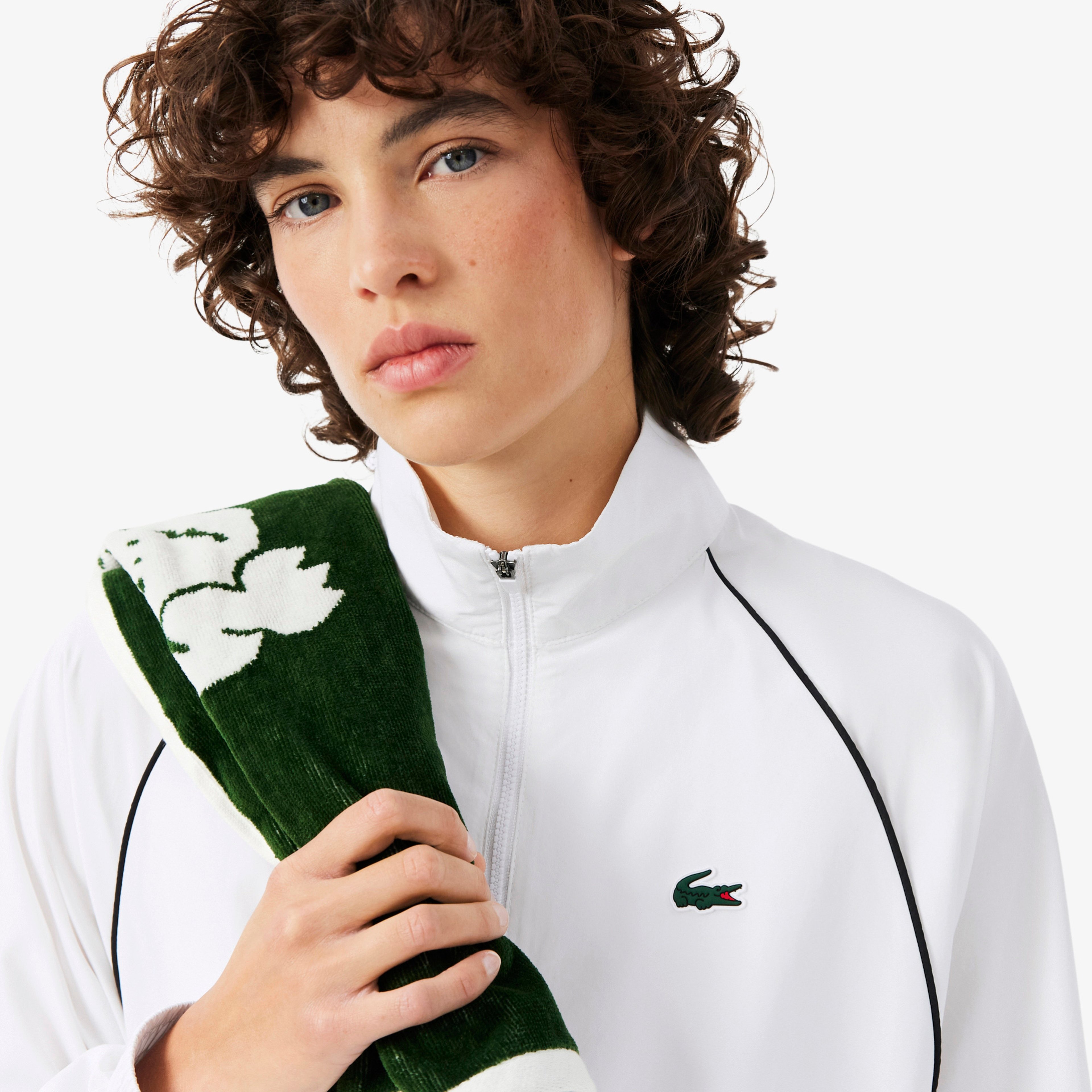 SPORT Kadın Relaxed Fit Dik Yaka Beyaz Ceket SPORT Kadın Relaxed Fit Dik Yaka Beyaz Ceket