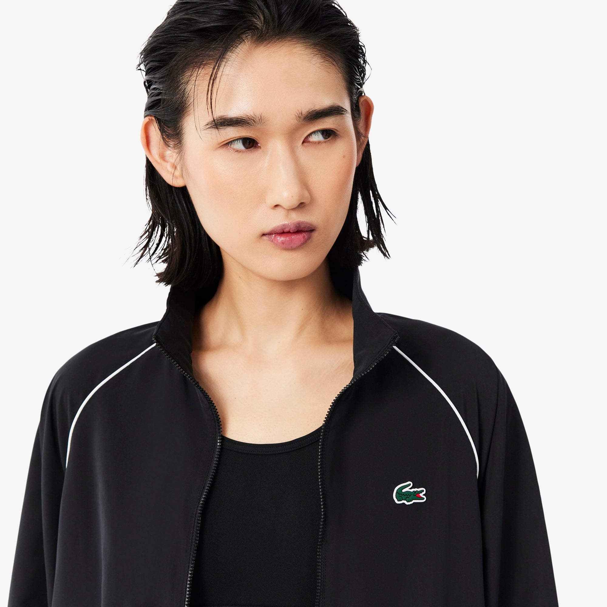 SPORT Kadın Relaxed Fit Dik Yaka Siyah Ceket