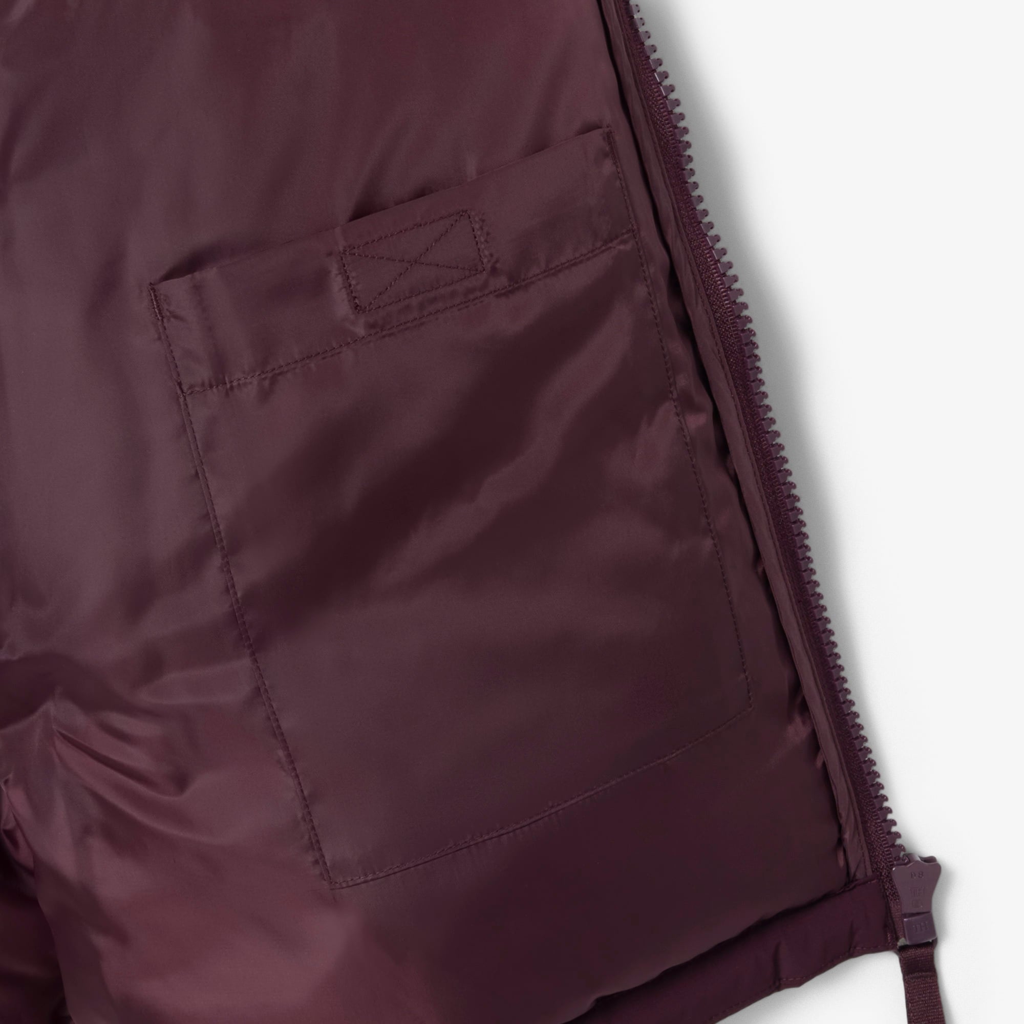 Erkek Relaxed Fit Kapüşonlu Bordo Mont