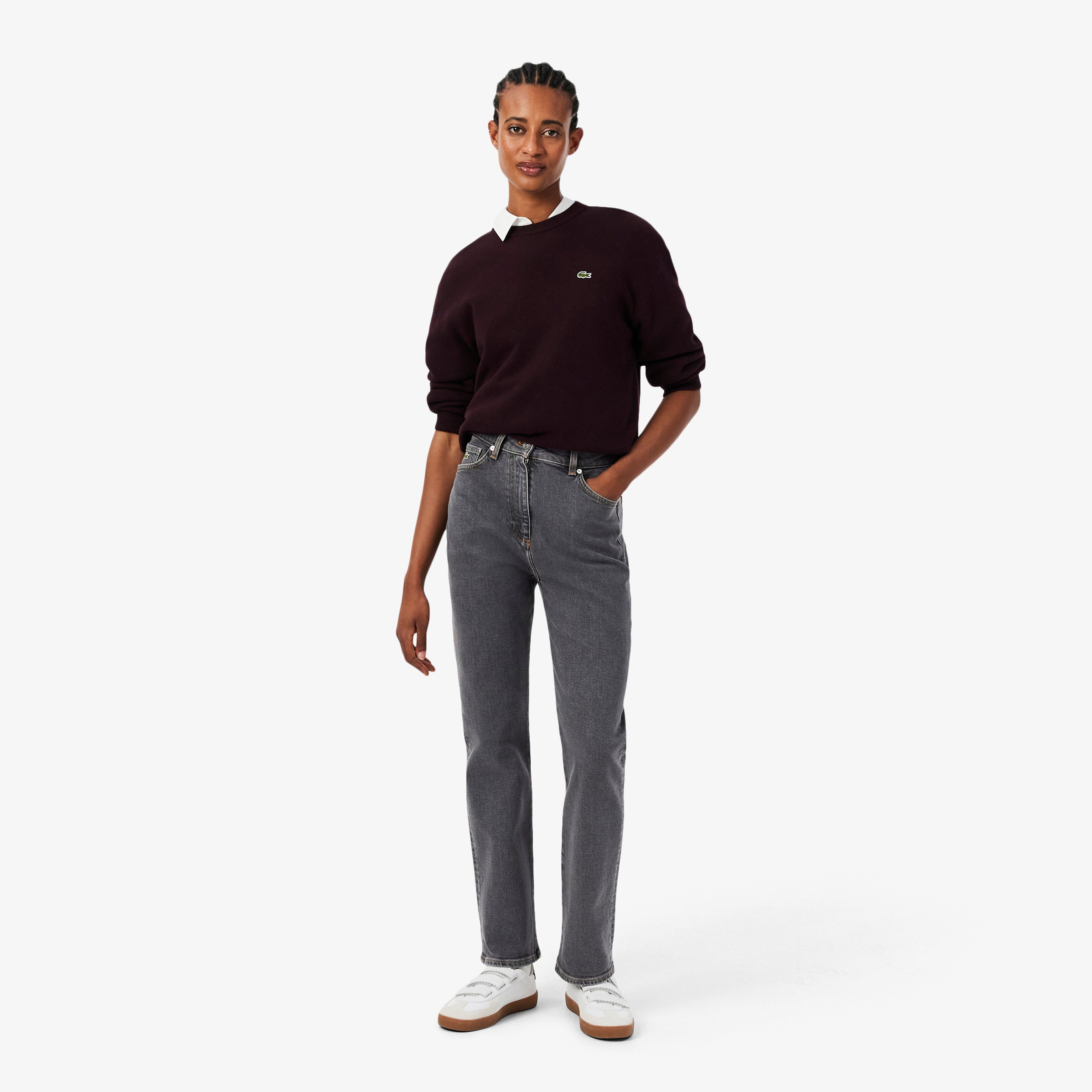 Kadın Straight Fit Lacivert Jean Pantolon Kadın Straight Fit Lacivert Jean Pantolon