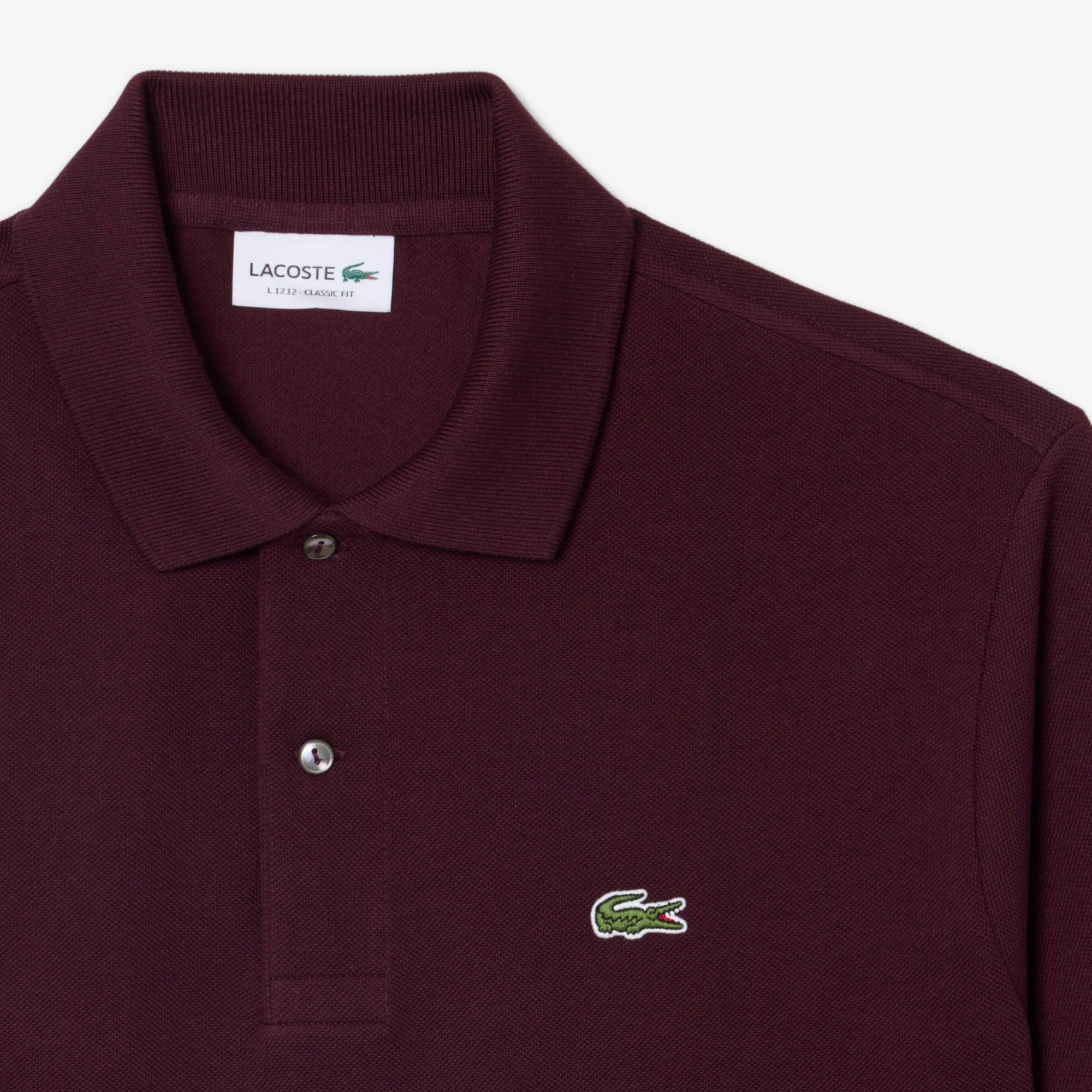 L.12.12 Erkek Classic Fit Bordo Polo