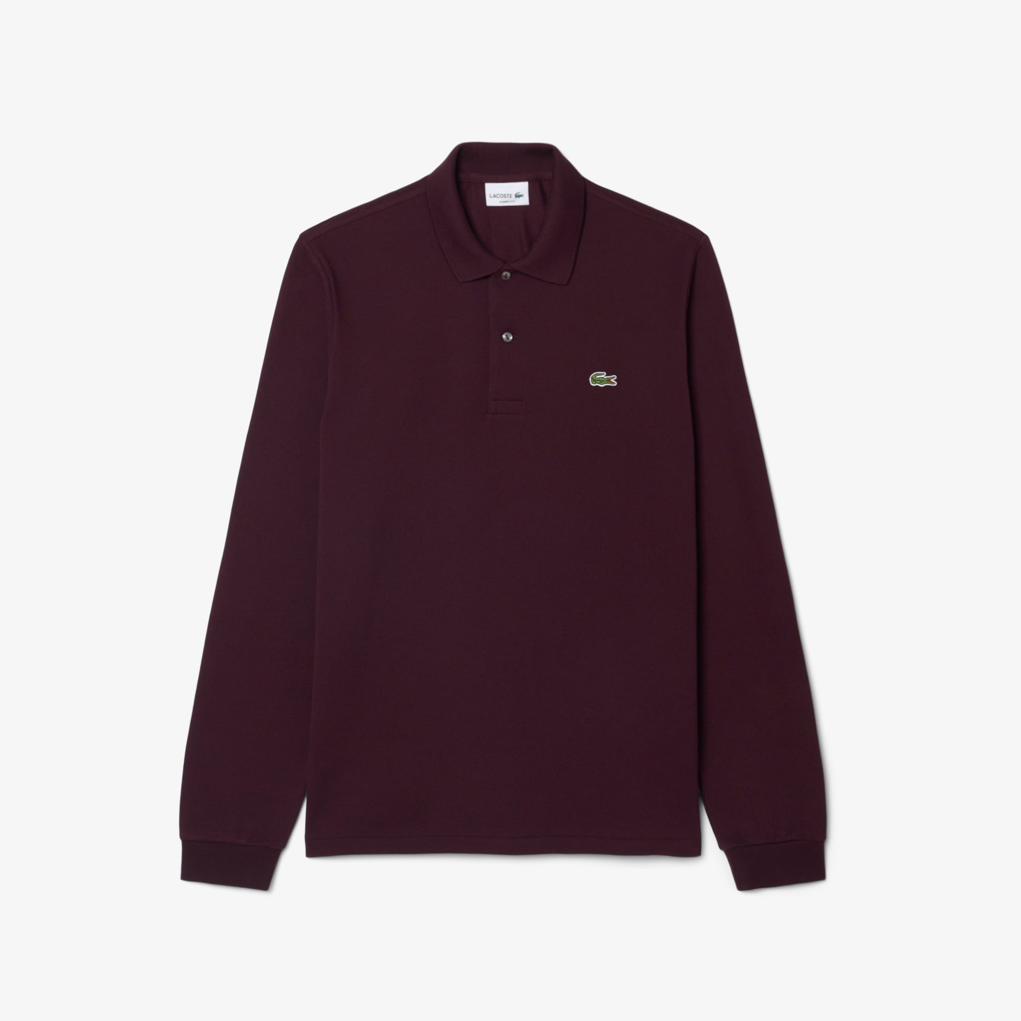 L.12.12 Erkek Classic Fit Uzun Kollu Bordo Polo