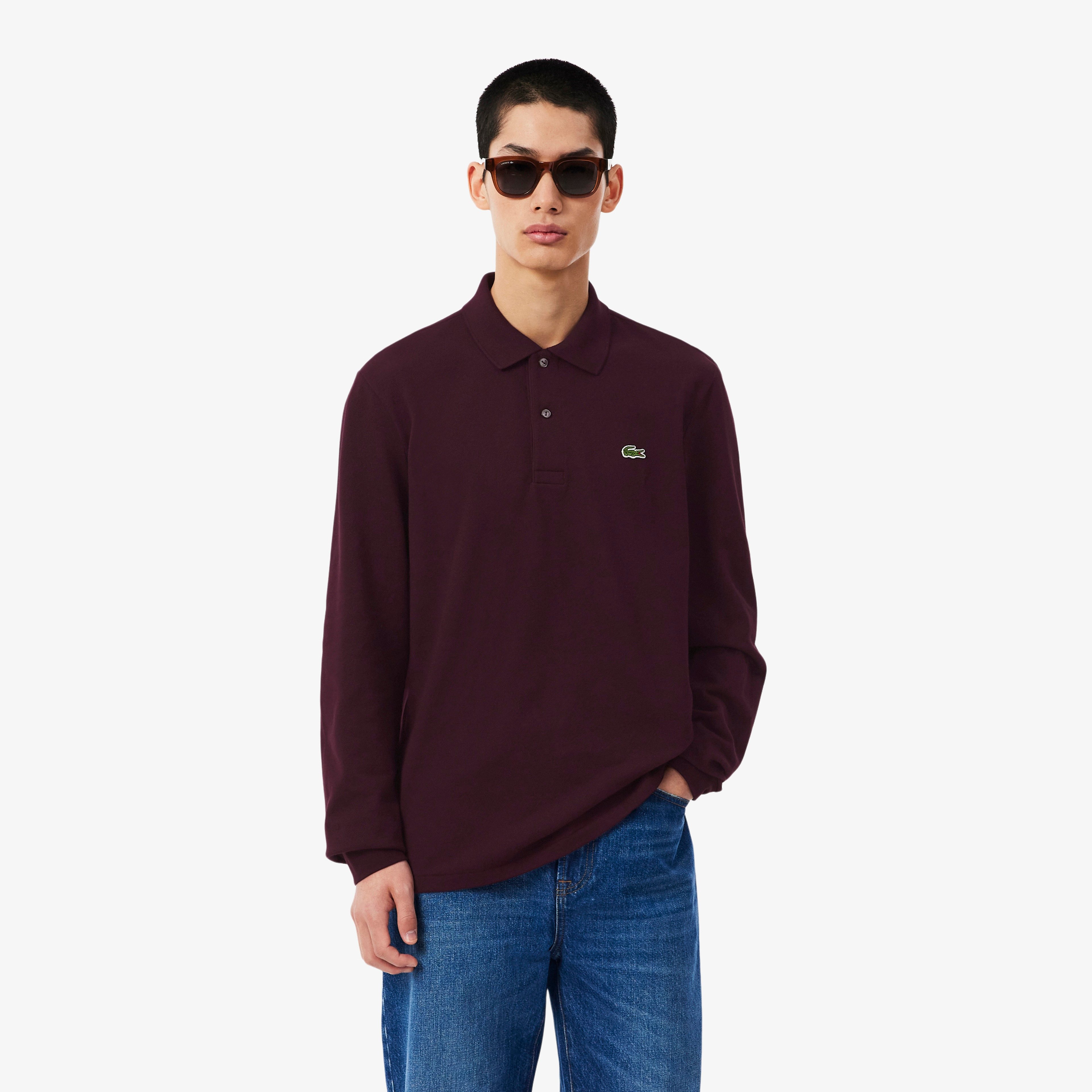 L.12.12 Erkek Classic Fit Uzun Kollu Bordo Polo L.12.12 Erkek Classic Fit Uzun Kollu Bordo Polo