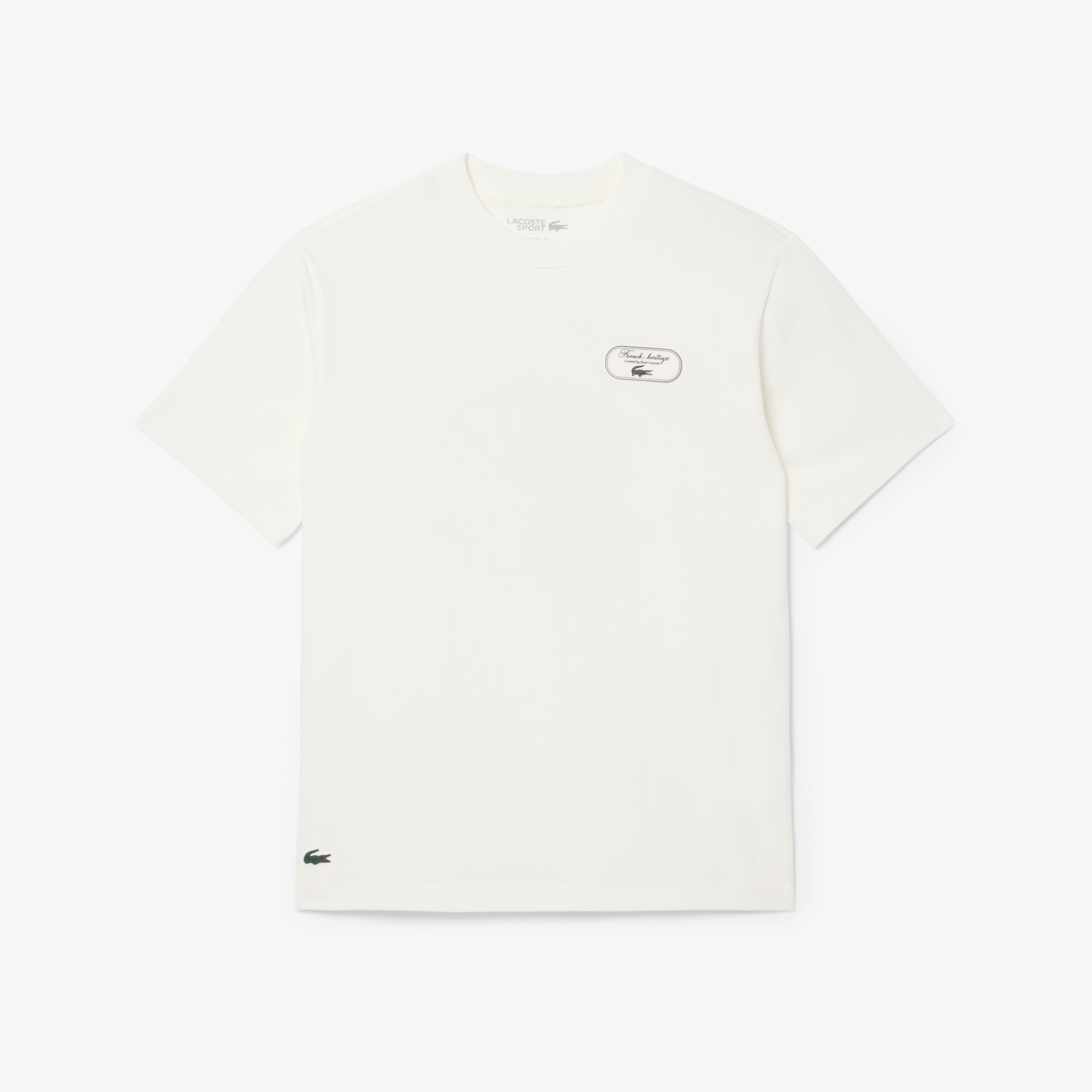SPORT Erkek Classic Fit Bisiklet Yaka Baskılı Krem T-Shirt