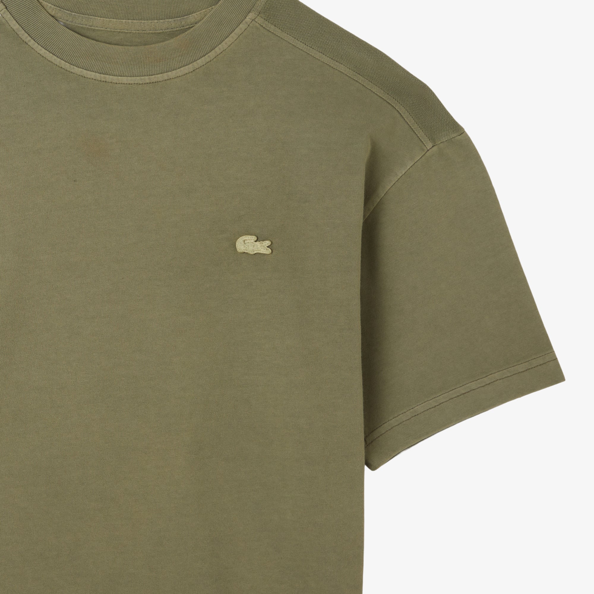 Lacoste Erkek Relaxed Fit Bisiklet Yaka Haki T-Shirt görsel 4