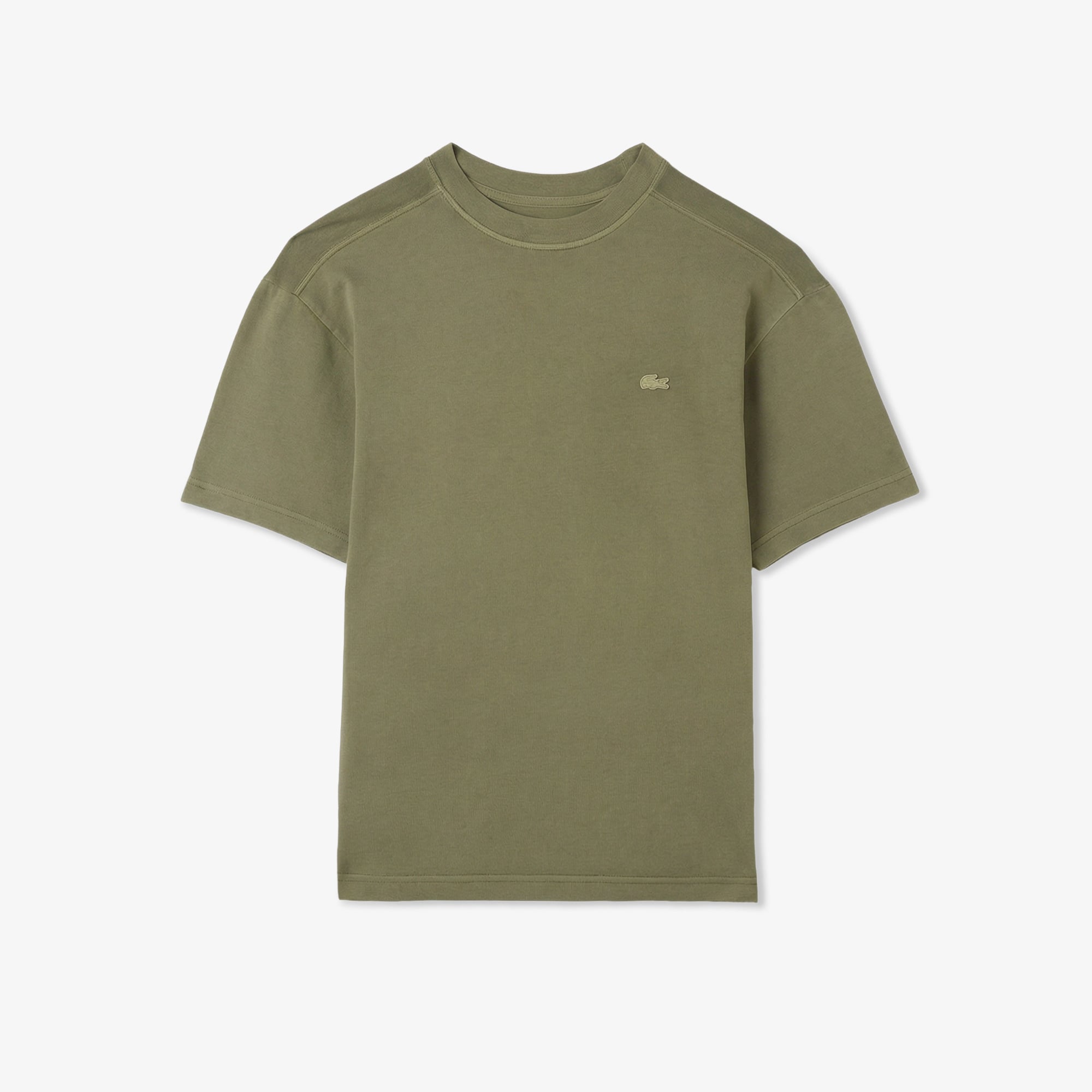 Lacoste Erkek Relaxed Fit Bisiklet Yaka Haki T-Shirt görsel 3
