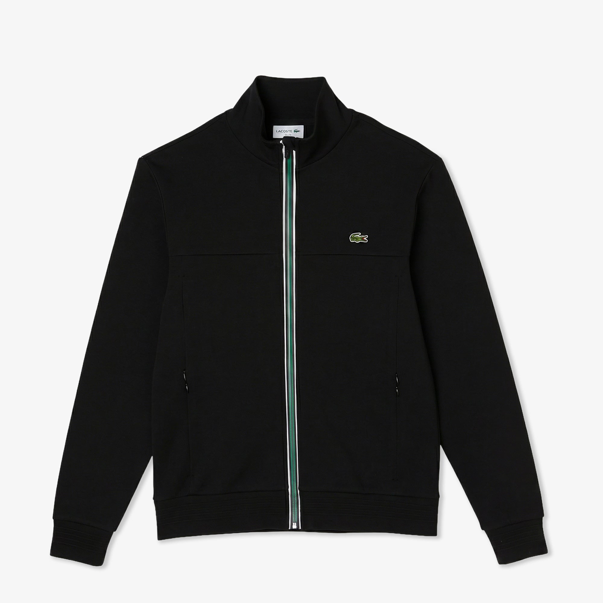 Erkek Slim Fit Fermuarlı Siyah Sweatshirt