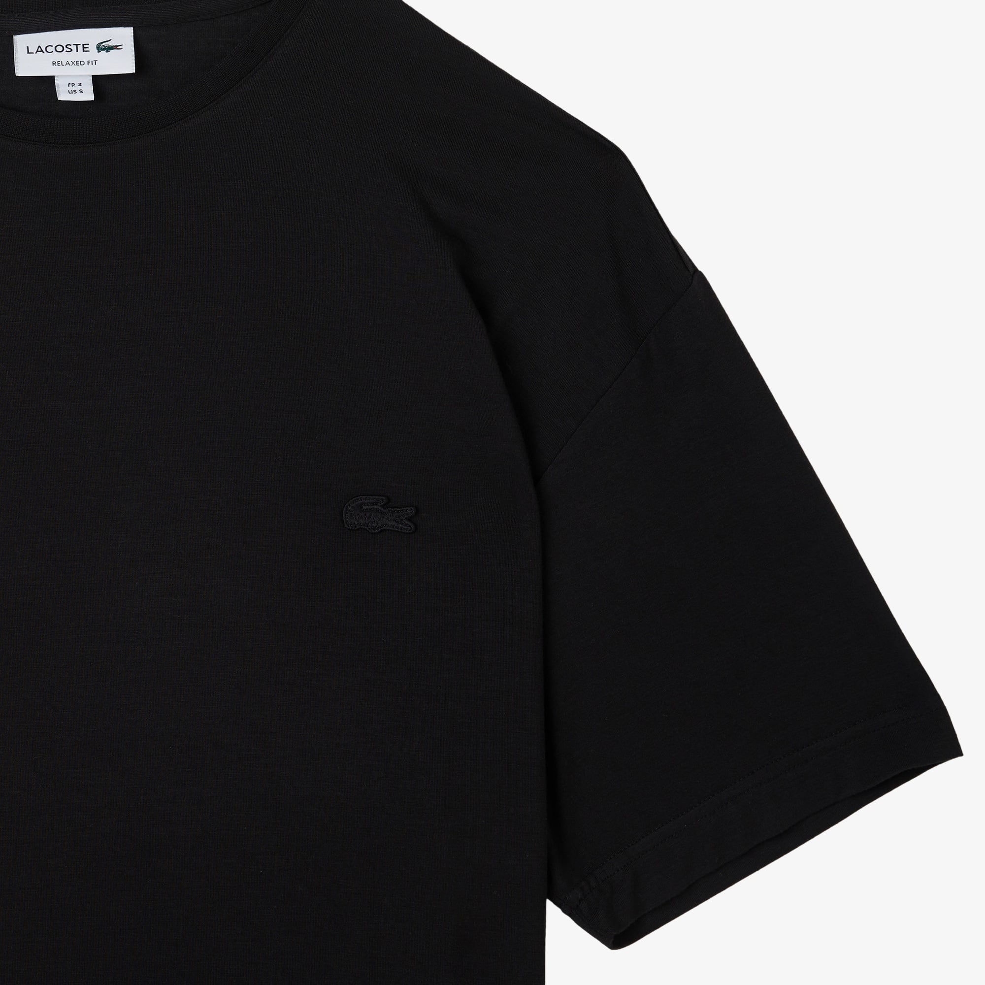 Erkek Relaxed Fit Bisiklet Yaka Siyah T-Shirt