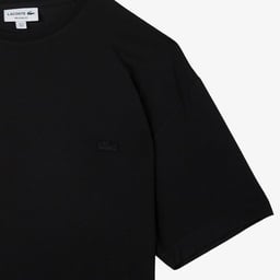 Erkek Relaxed Fit Bisiklet Yaka Siyah T-Shirt Siyah