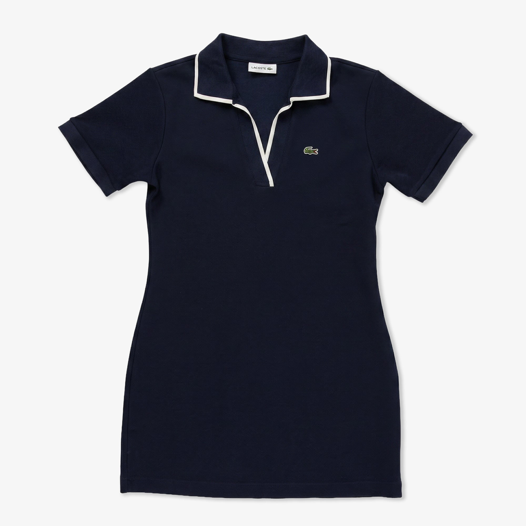 Lacoste Kadın Classic Fit Kısa Kollu Polo Yaka Lacivert Elbise görsel 3