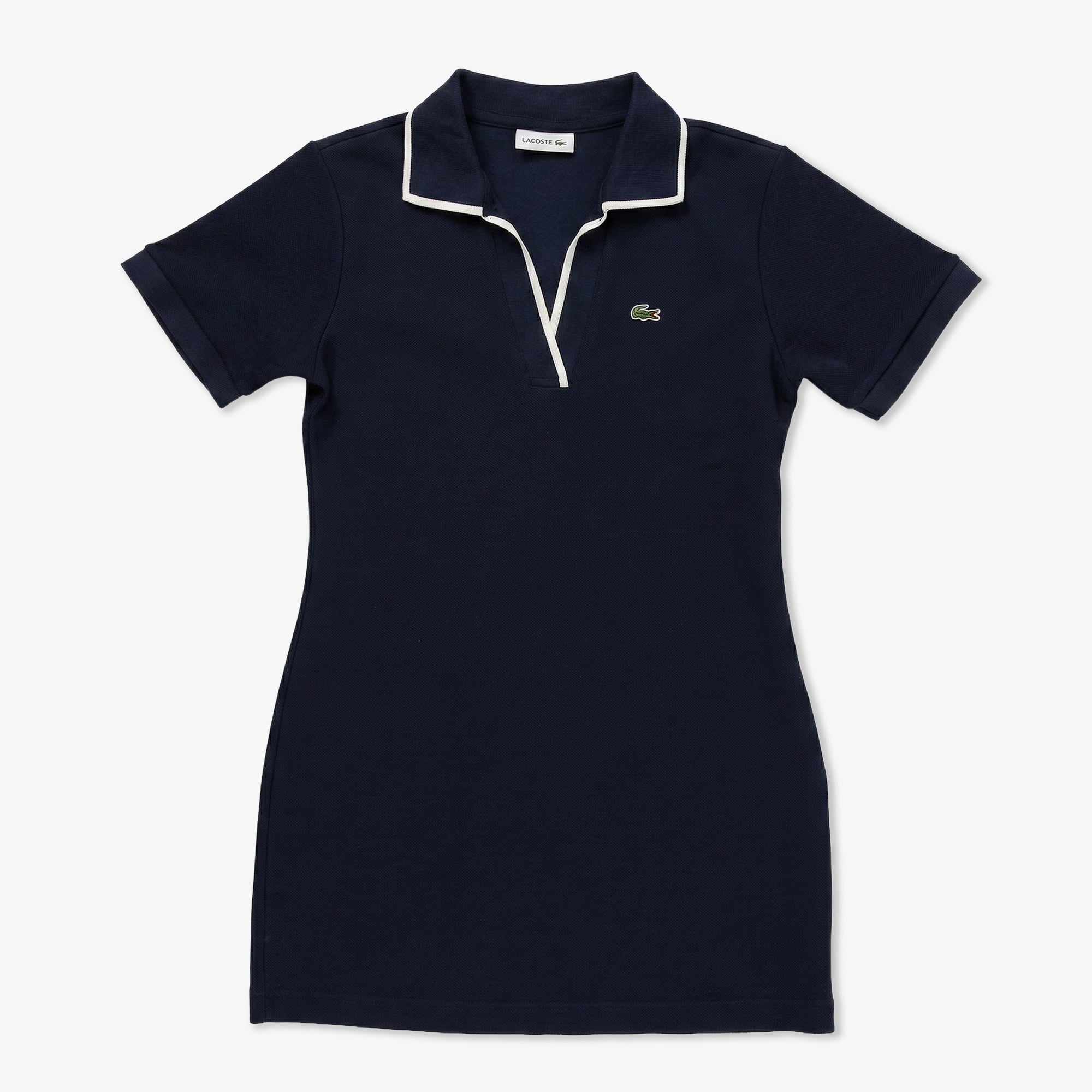 Kadın Classic Fit Kısa Kollu Polo Yaka Lacivert Elbise