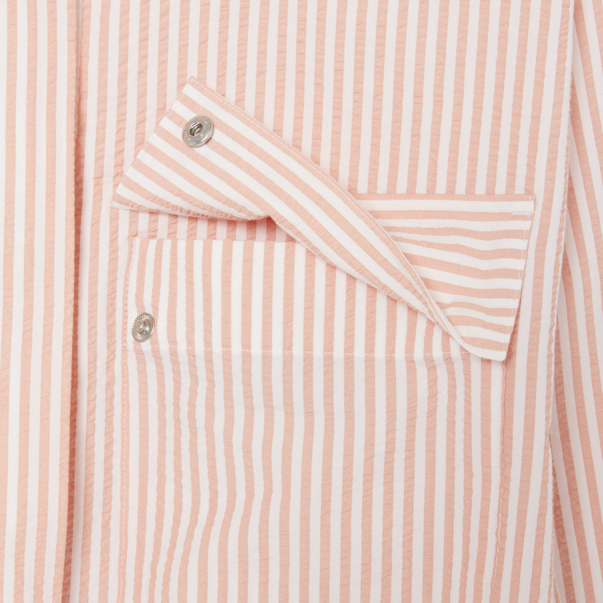 Lacoste Kadın Relaxed Fit Çizgili Pembe Ceket görsel 5