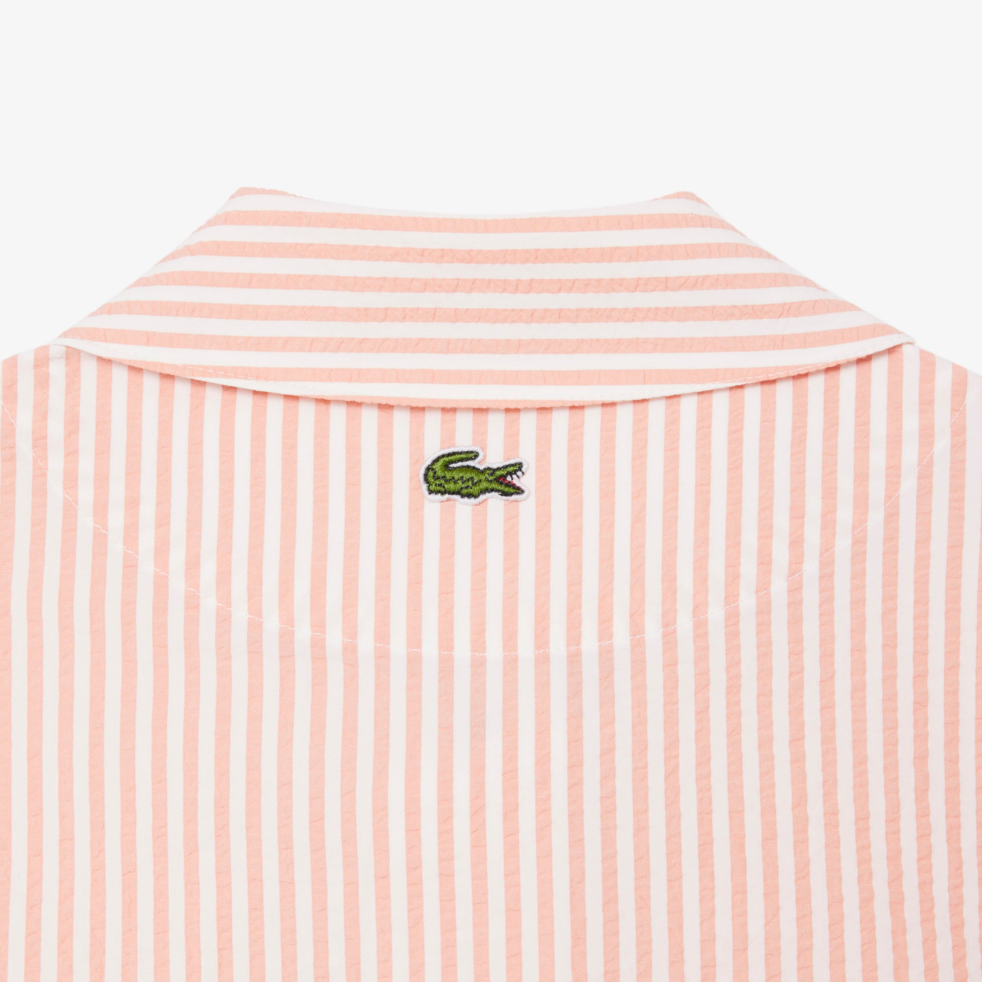Lacoste Kadın Relaxed Fit Çizgili Pembe Ceket görsel 7