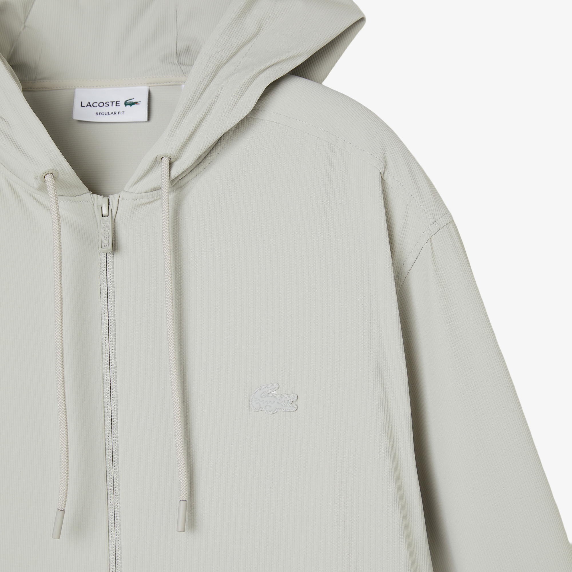 Lacoste Erkek Regular Fit Kapüşonlu Gri Dış Gömlek görsel 4