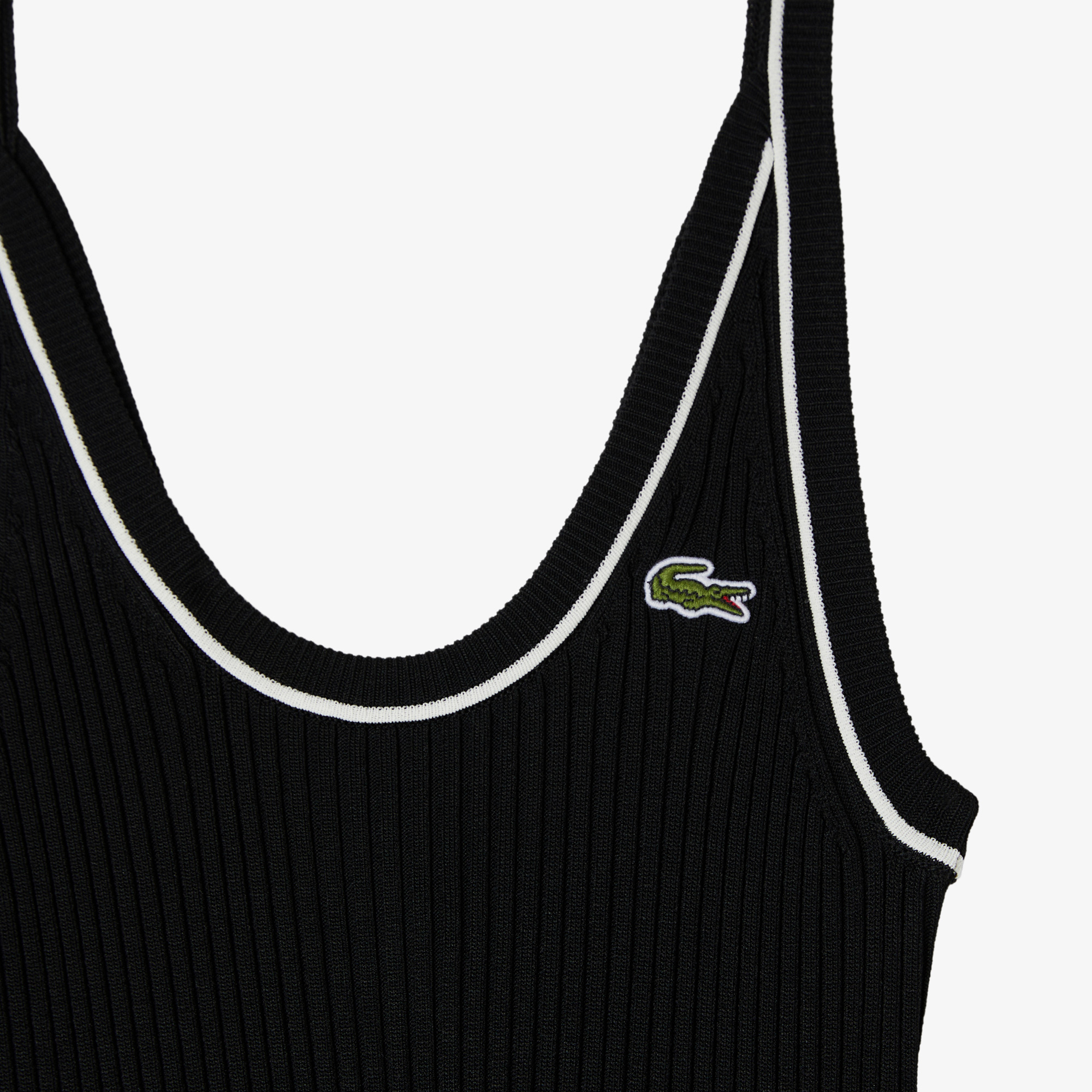 Lacoste Kadın Flare Fit Kolsuz Siyah Elbise görsel 4