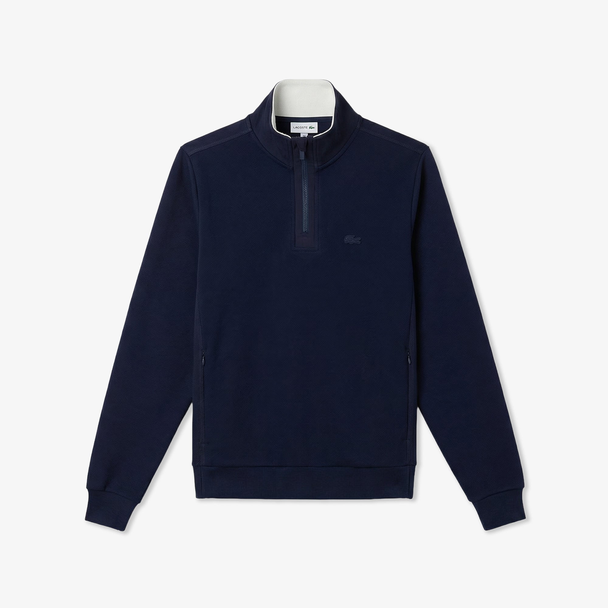 Lacoste Erkek Classic Fit Yarım Fermuarlı Lacivert Sweatshirt görsel 3