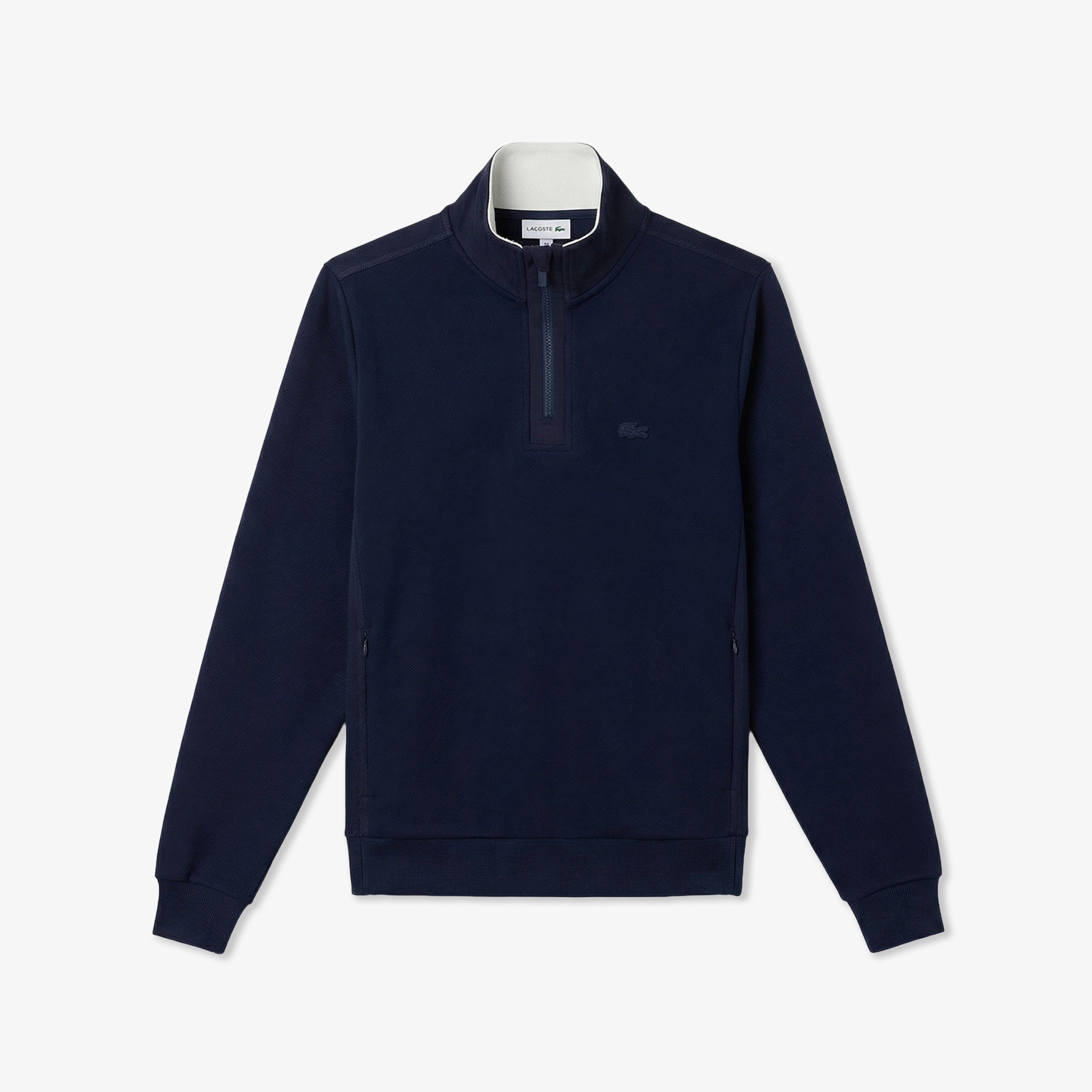 Erkek Classic Fit Yarım Fermuarlı Lacivert Sweatshirt