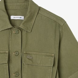 Kadın Flare Fit Kısa Kollu Haki Elbise Yeşil