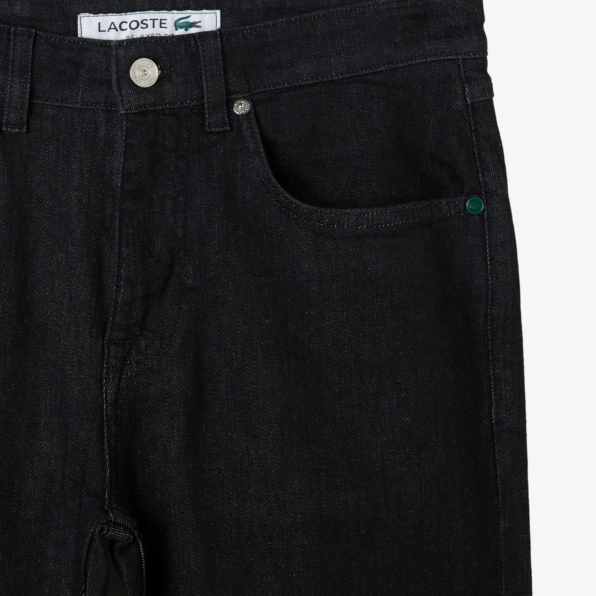 Lacoste Erkek Relaxed Fit Siyah Jean Pantolon görsel 4