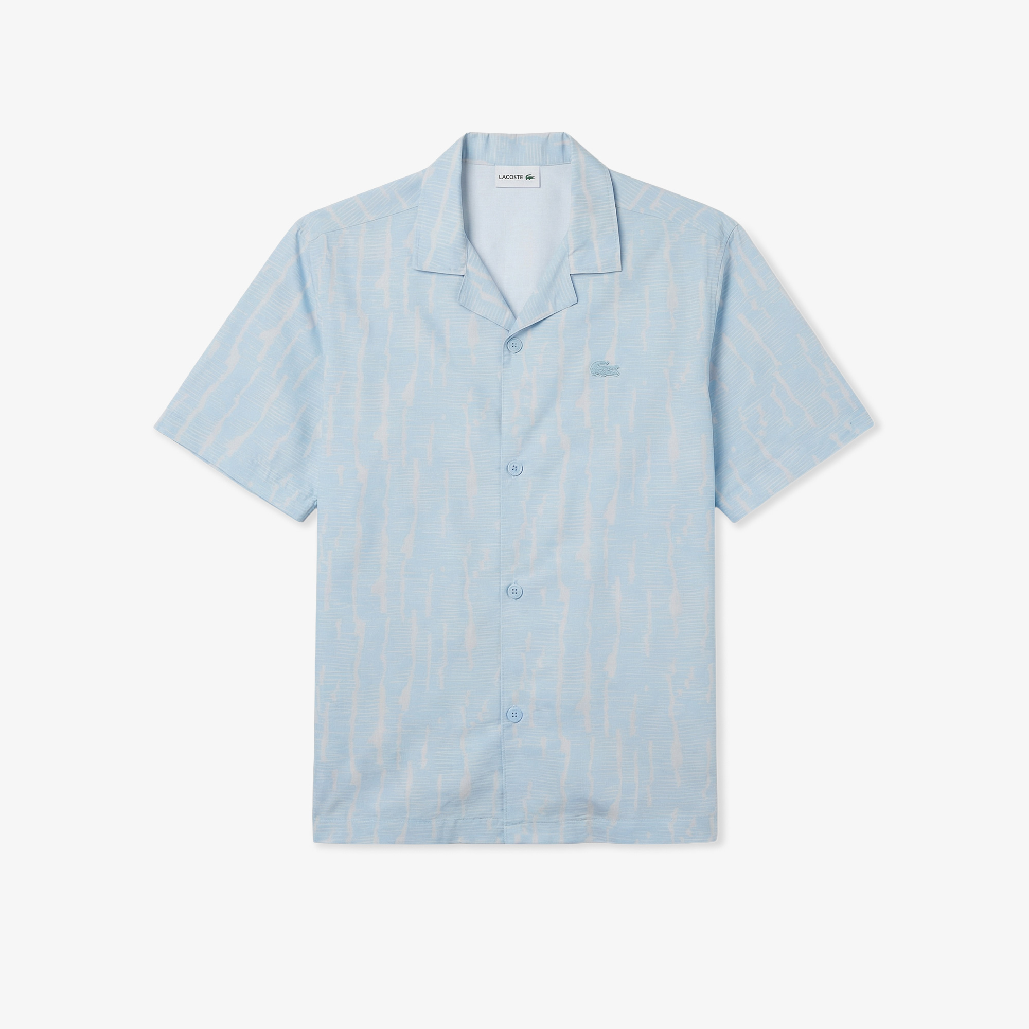 Lacoste Erkek Relaxed Fit Kısa Kollu Desenli Mavi Gömlek görsel 3