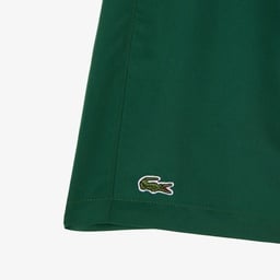 Erkek Regular Fit Renk Bloklu Yeşil Deniz Şortu Lacivert