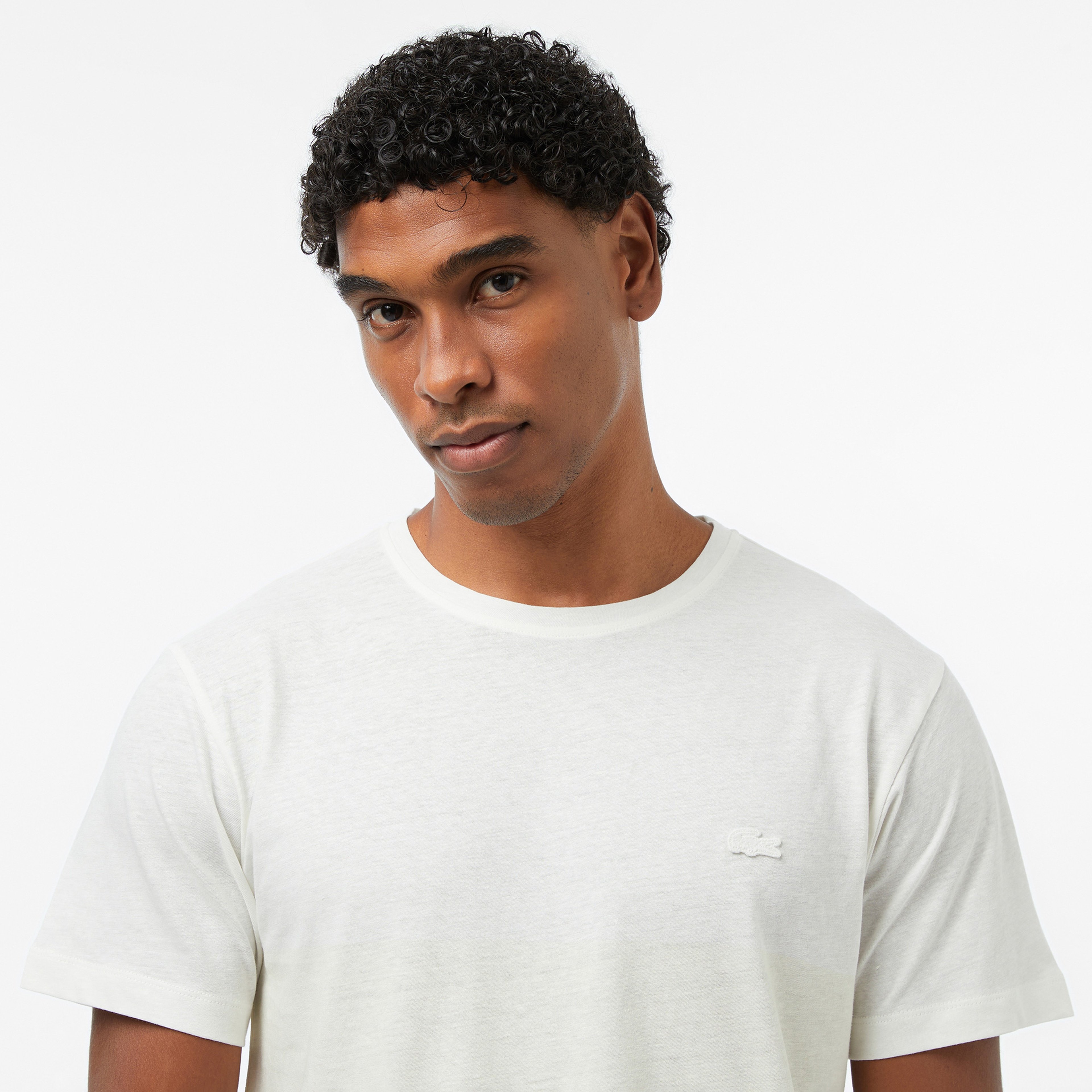Erkek Regular Fit Bisiklet Yaka Renk Bloklu Bej T-Shirt Erkek Regular Fit Bisiklet Yaka Renk Bloklu Bej T-Shirt