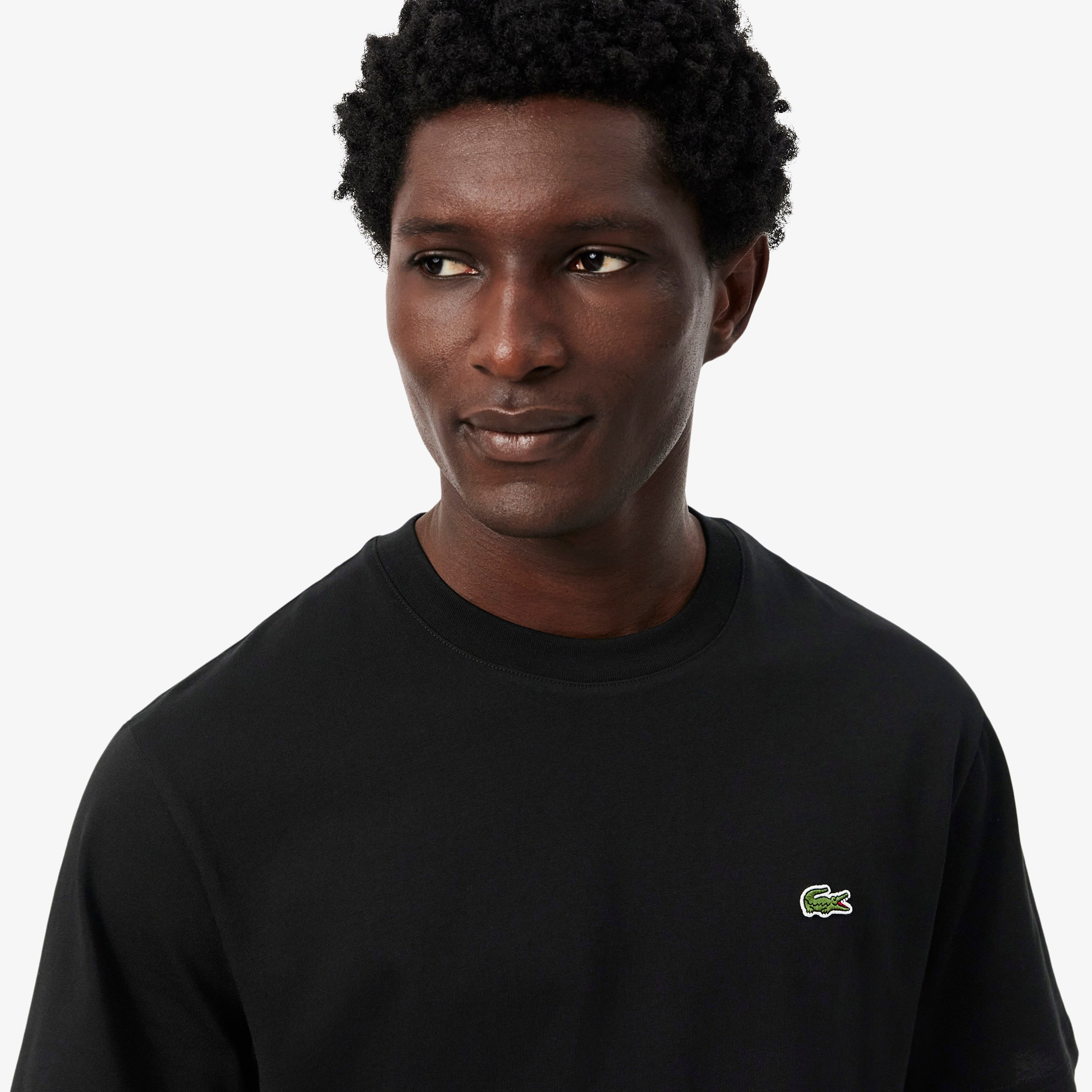 Erkek Classic Fit Bisiklet Yaka Siyah T-Shirt